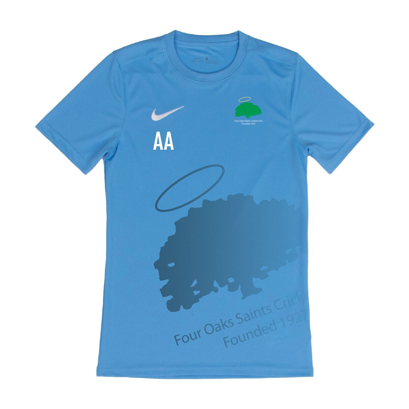Nike Park VII Dri-FIT Short Sleeve Shirt - University Blue/White