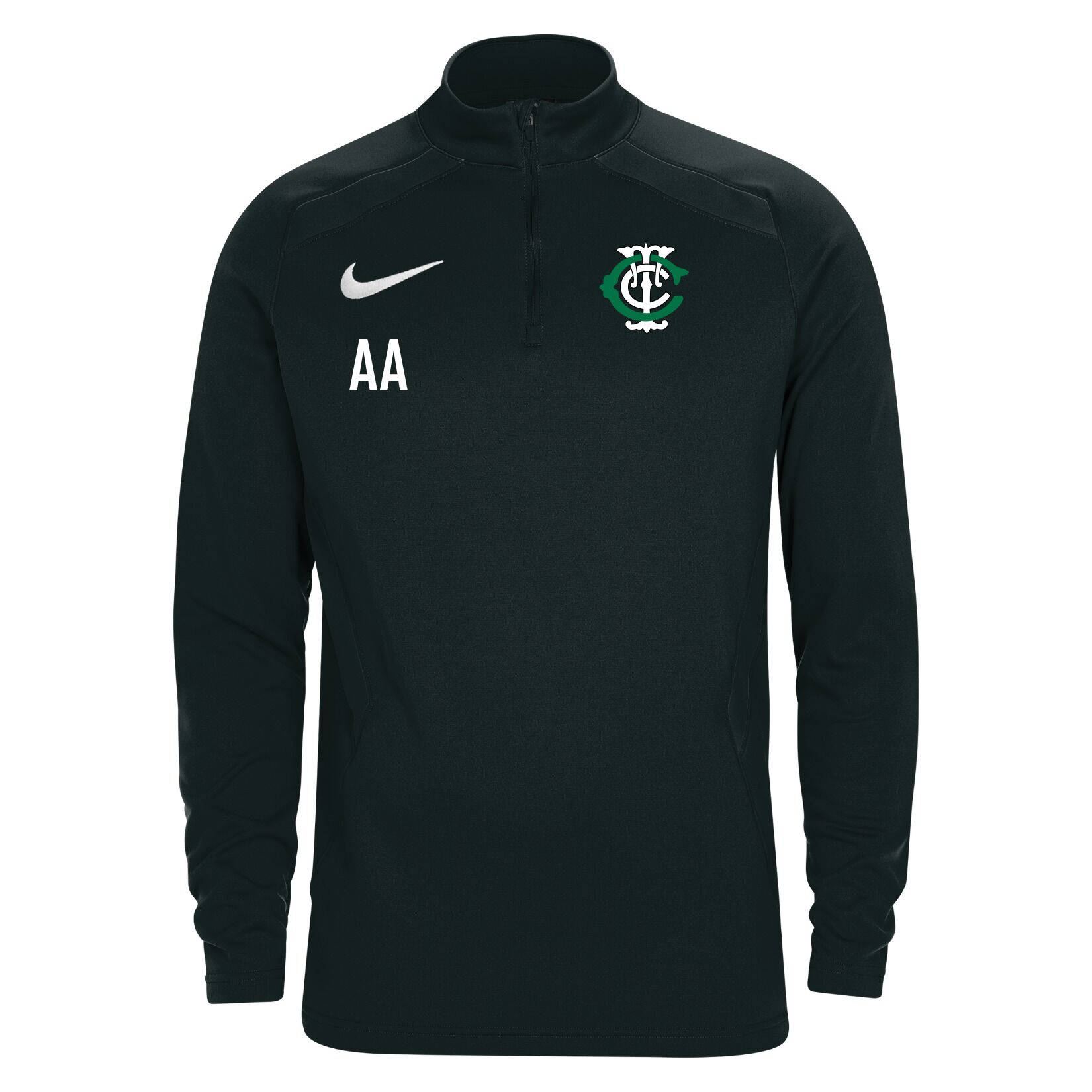 Zelus-Nike 1/4 Zip Midlayer - Black/White