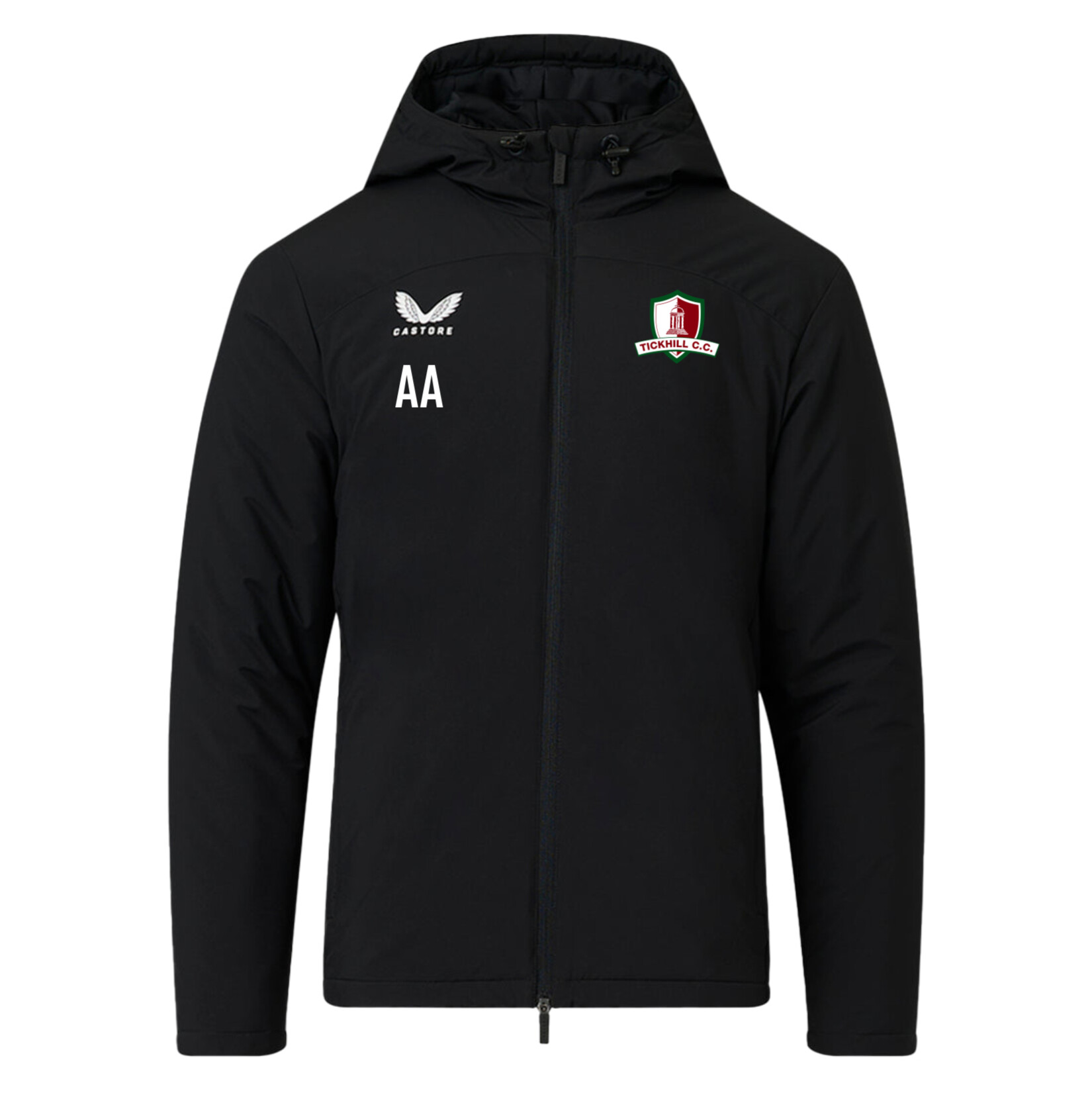 Castore Standard Length Bench Jacket - Black/White
