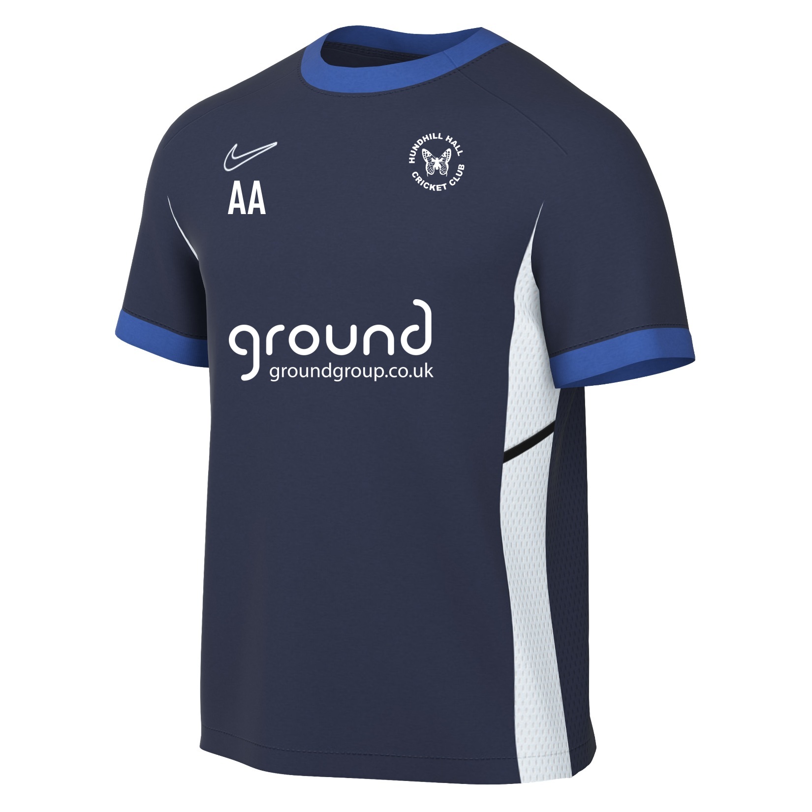 Nike Academy 25 Short-Sleeve Training Top - Obsidian/Royal Blue/White