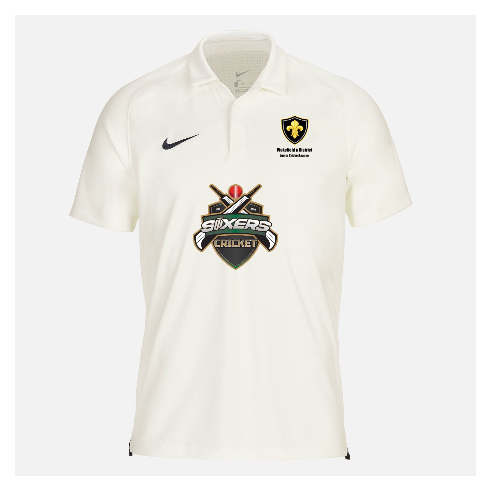 Zelus-Nike Cricket Short Sleeve Game Polo - Sail/Obsidian