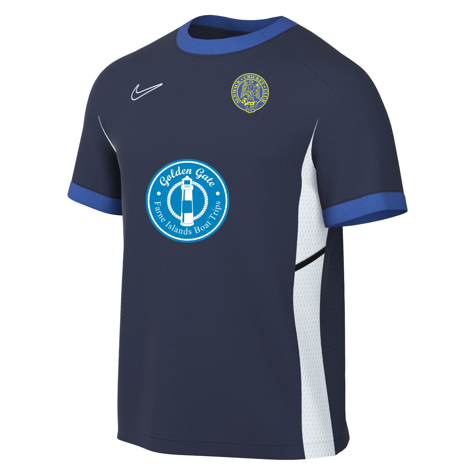 Nike Academy 25 Short-Sleeve Training Top - Obsidian/Royal Blue/White