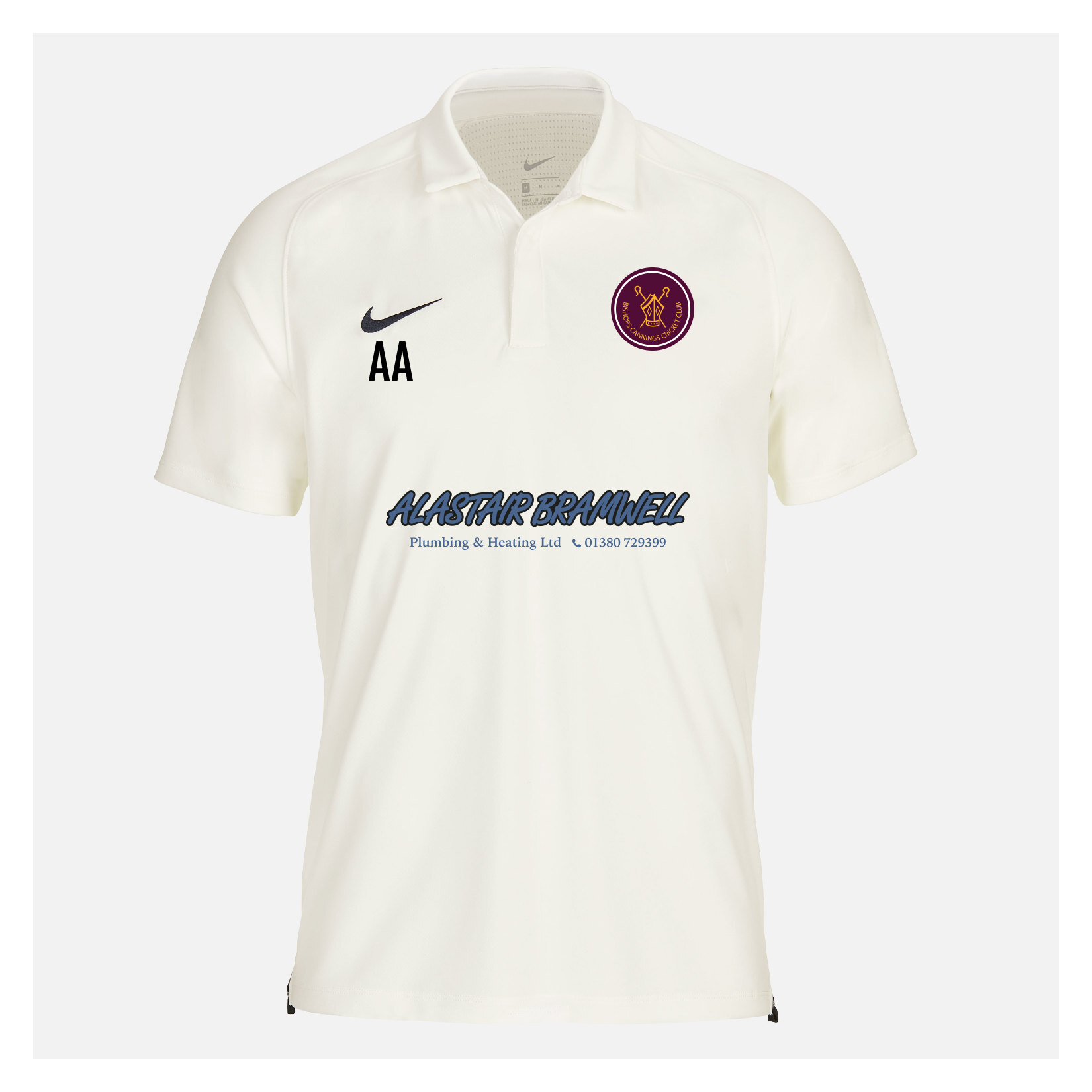 Zelus-Nike Cricket Short Sleeve Game Polo - Sail/Obsidian