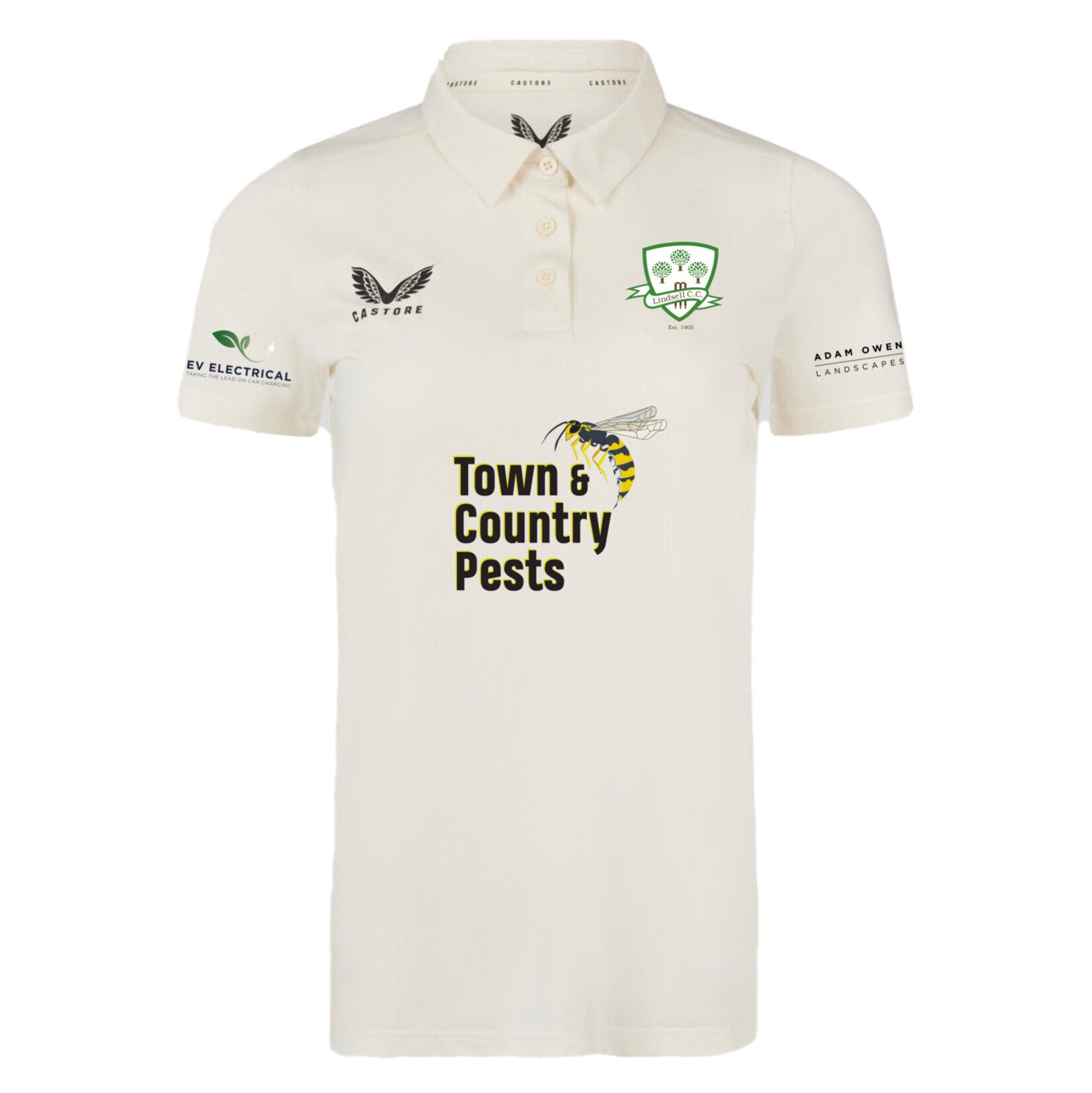 Castore Cricket SS Tech Polo (W) - Cream/Black
