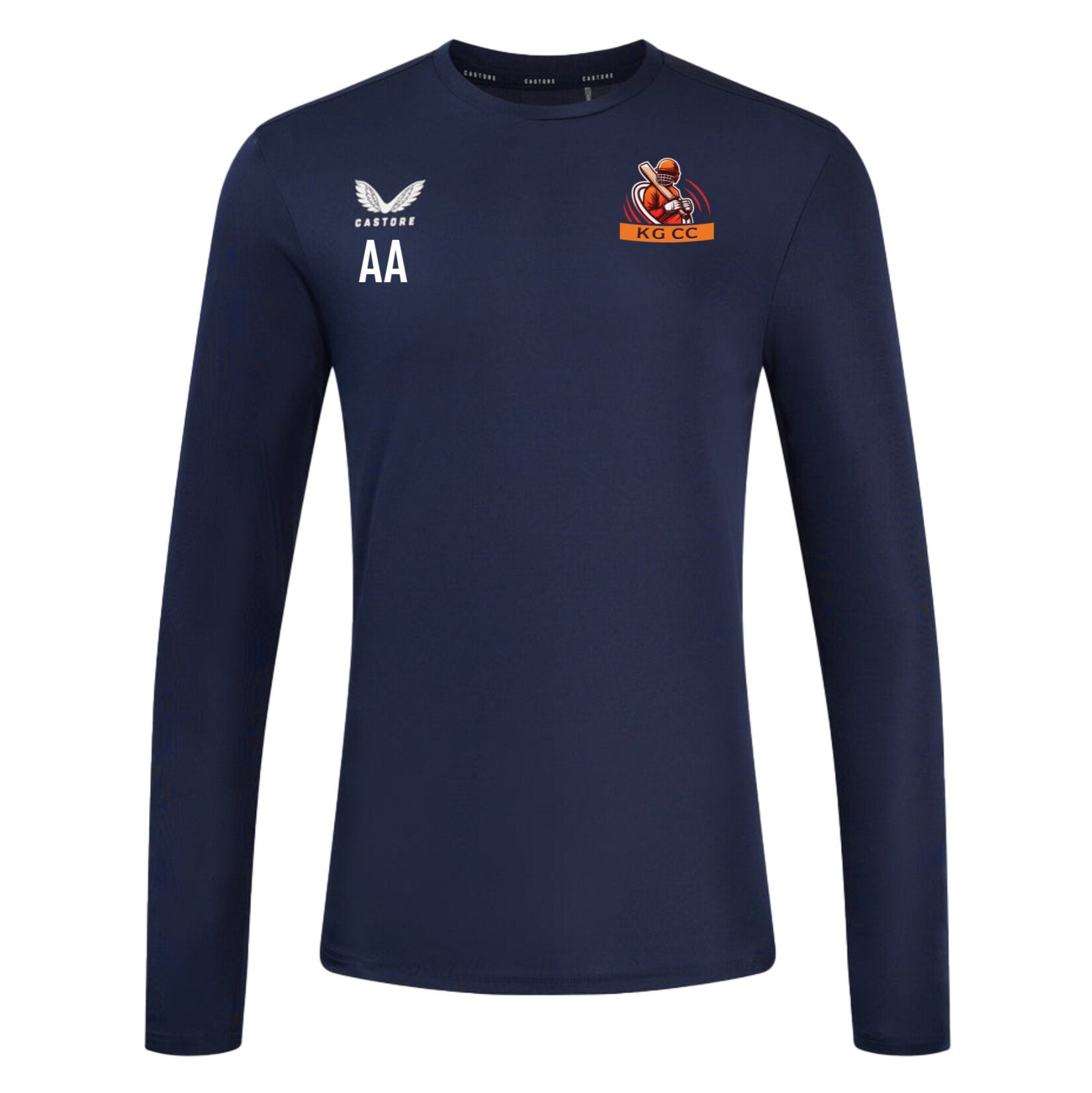 Castore Long Sleeve Training Tee - Navy/White