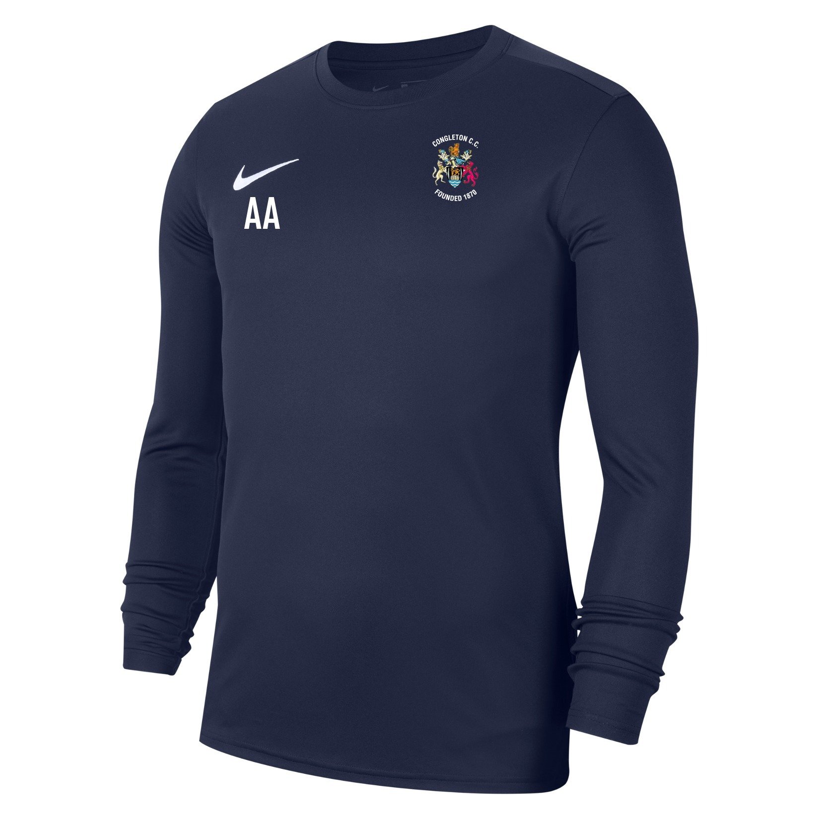 Nike Park VII Dri-FIT Long Sleeve Football Shirt - Midnight Navy/White