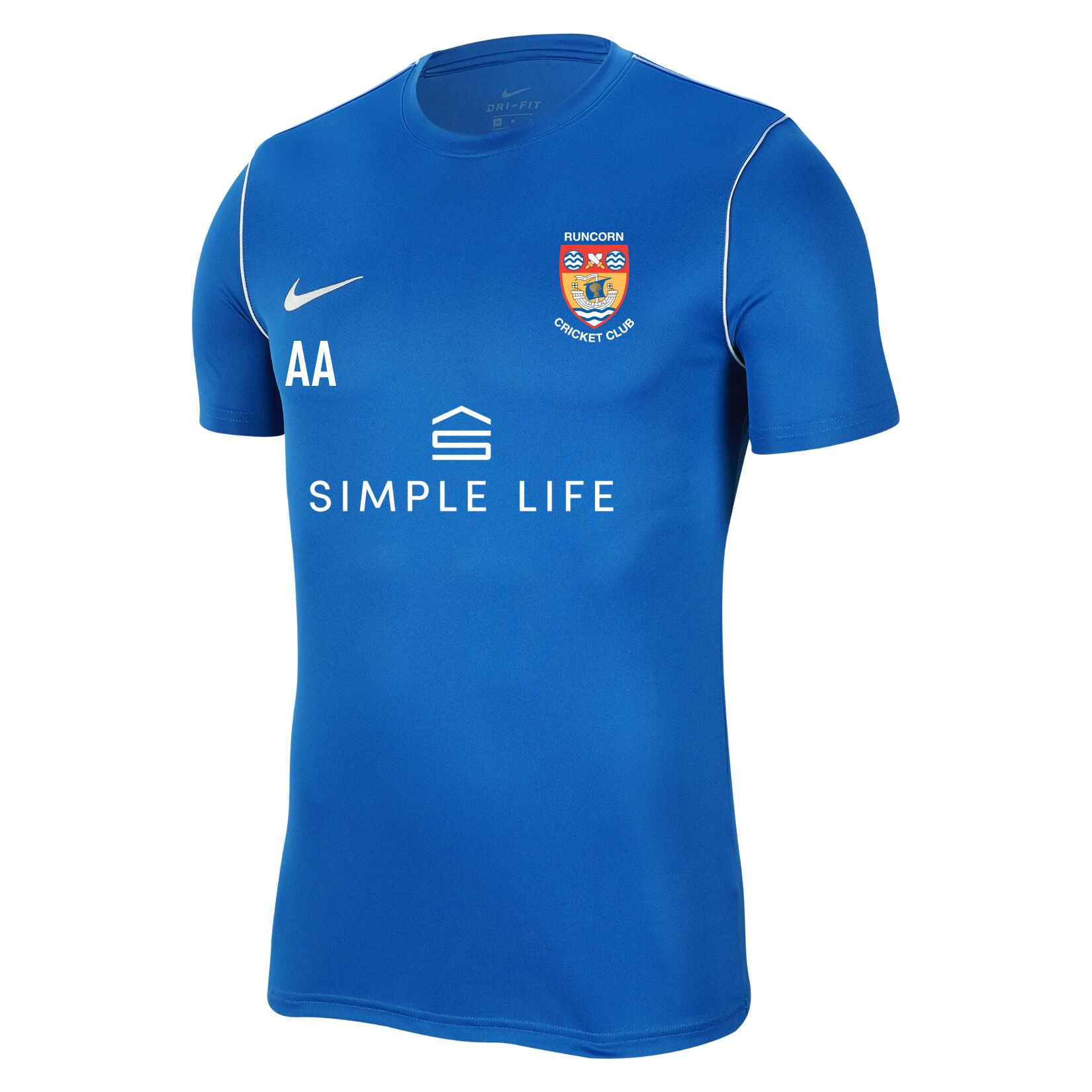 Nike Park 20 Short Sleeve Training Tee - Royal Blue/White/White