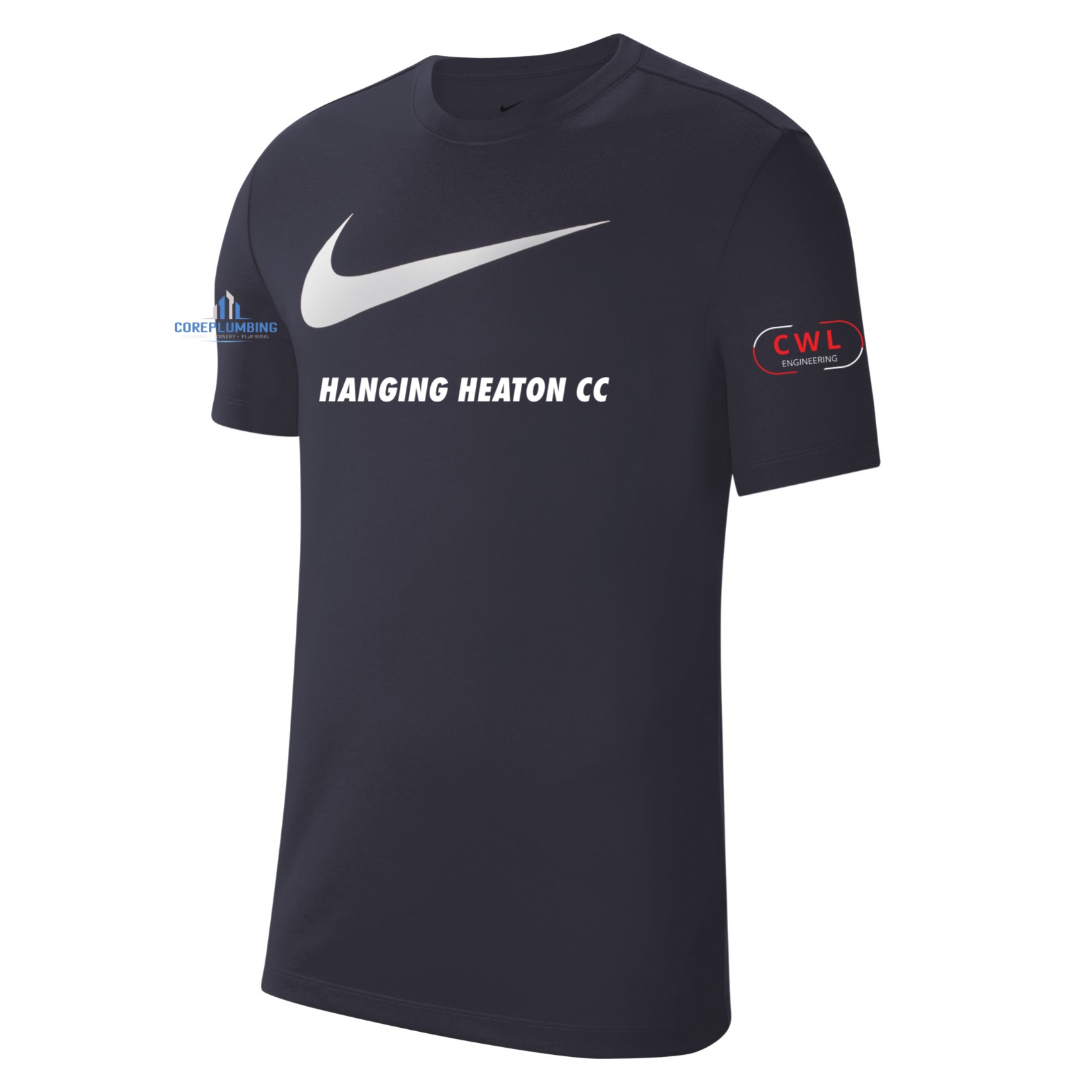 Nike Team Club 20 Swoosh Tee (M) - Obsidian/White