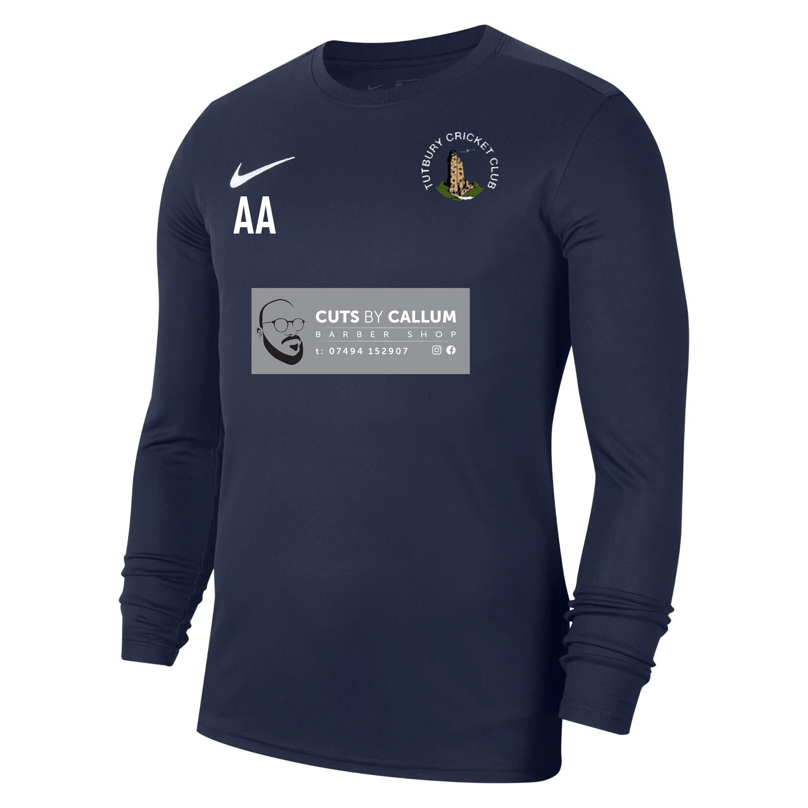 Nike Park VII Dri-FIT Long Sleeve Football Shirt - Midnight Navy/White