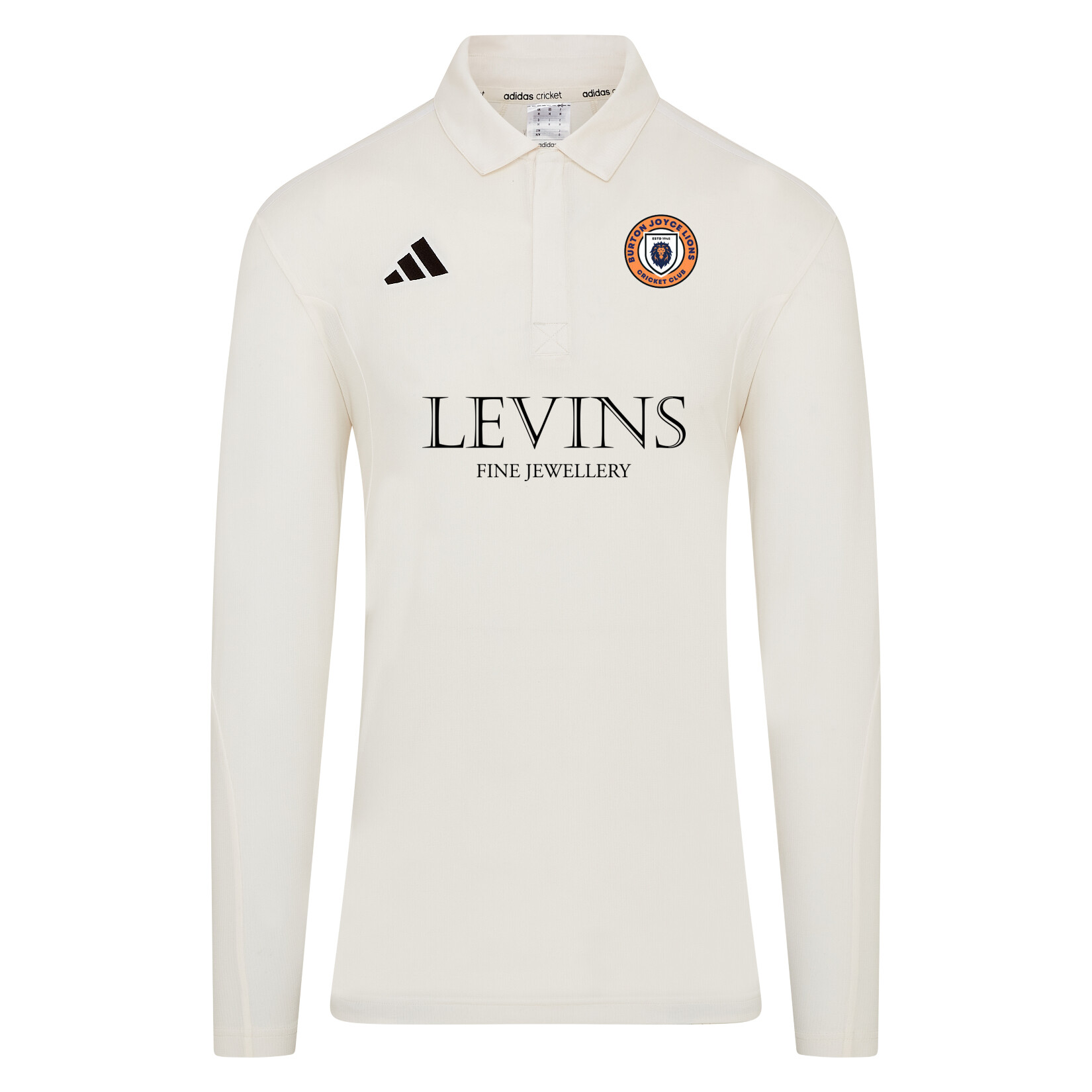 adidas-SS Elite Long-Sleeve Polo Shirt - Ivory/White