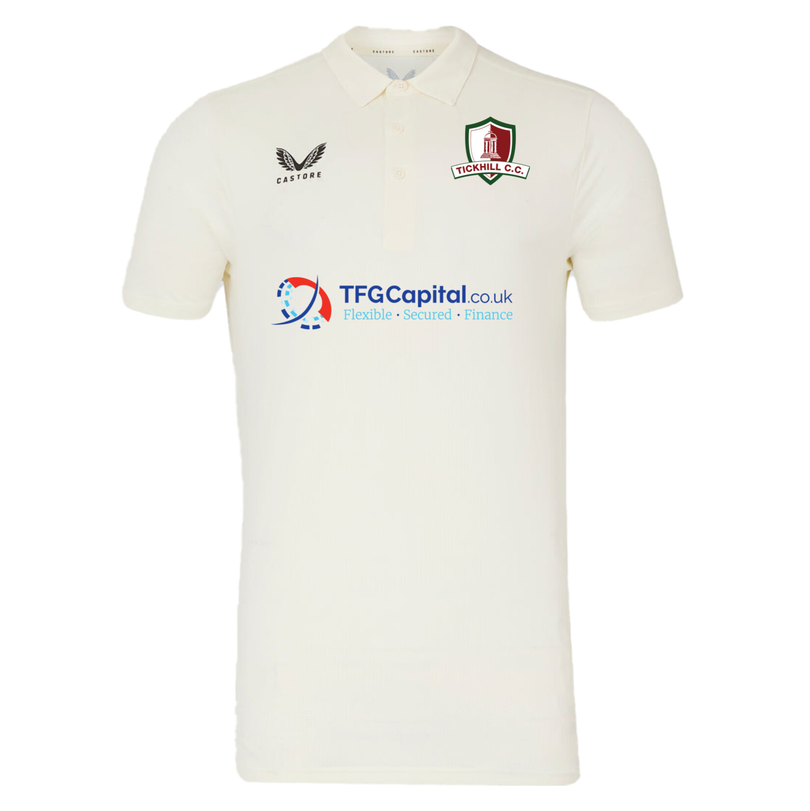 Castore Cricket SS Polo Tech - CREAM/BLACK