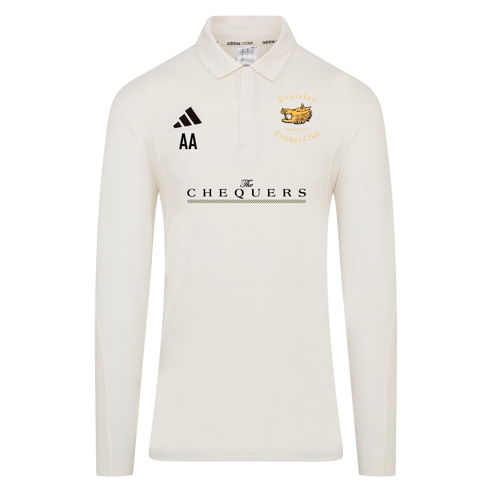 adidas-SS Elite Long-Sleeve Polo Shirt - Ivory/White