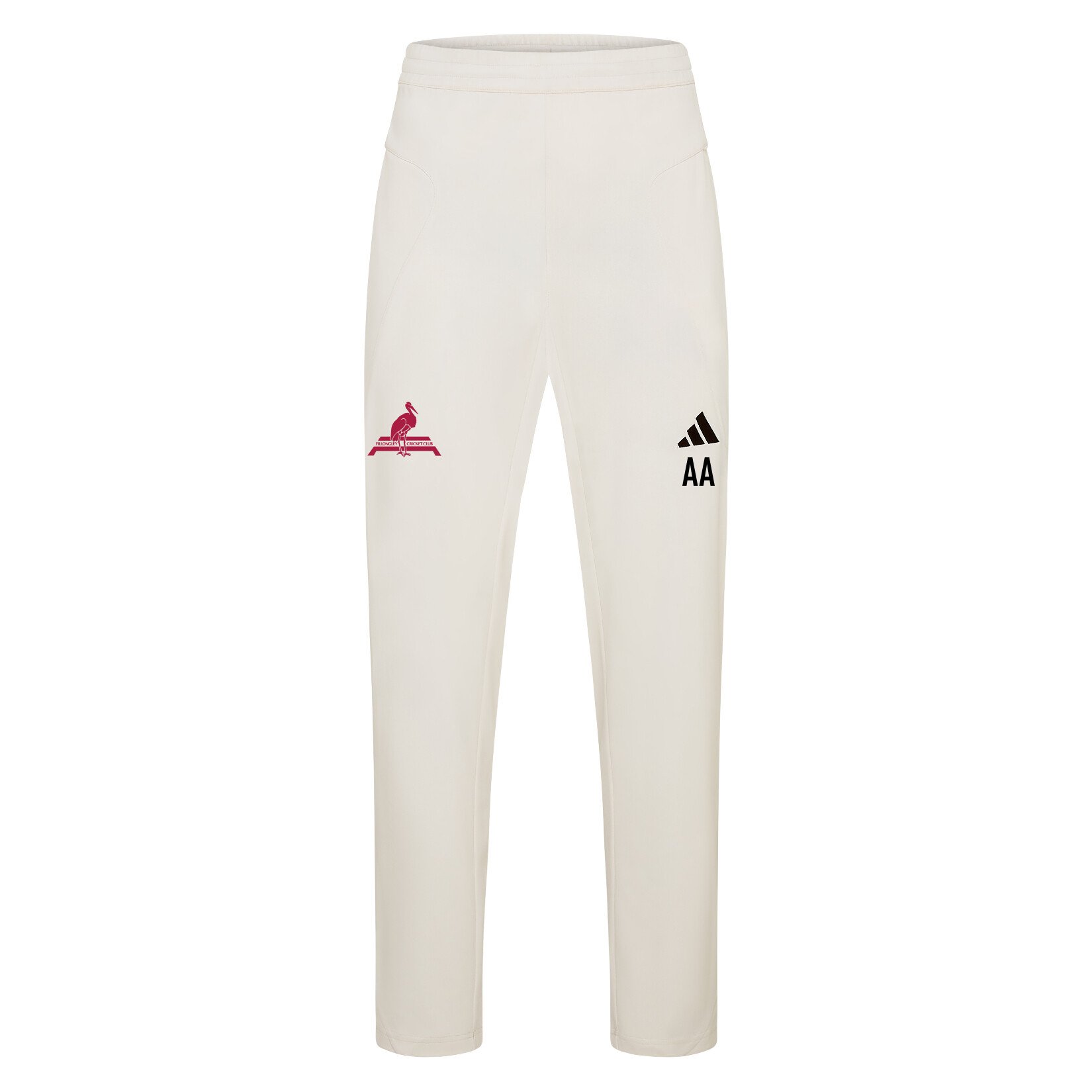 adidas-SS Elite Cricket Pants - Ivory/White