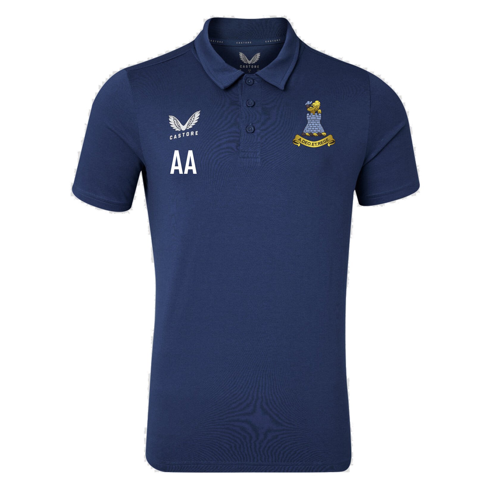 Castore Short Sleeve Cotton Leisure Polo - Navy/White