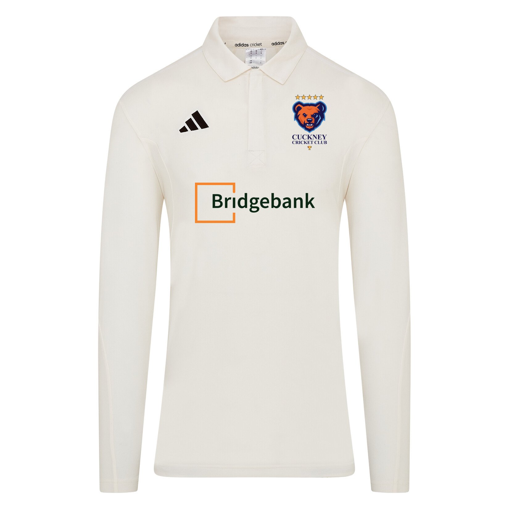 adidas-SS Elite Long-Sleeve Polo Shirt - Ivory/White