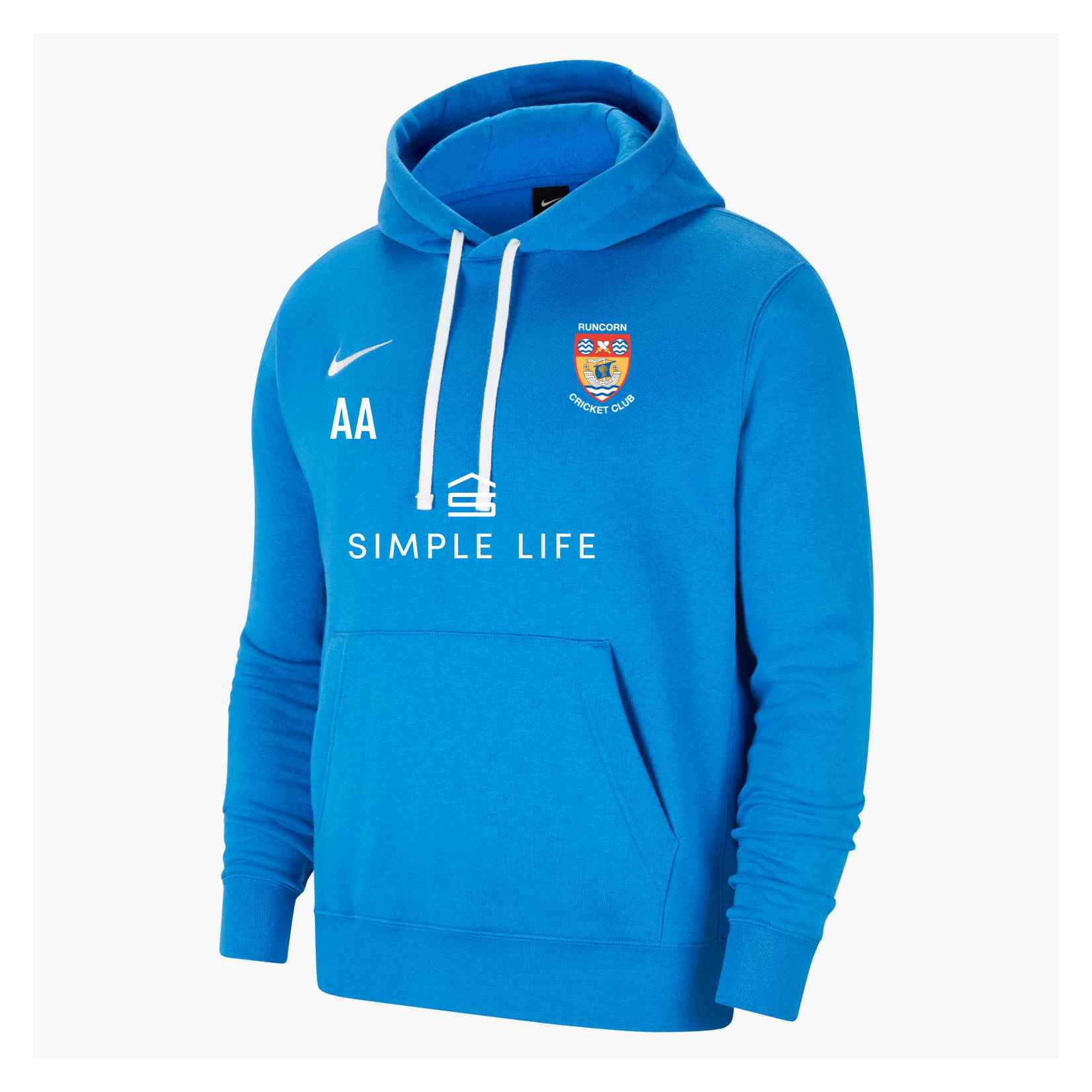Nike Team Club 20 Fleece Hoodie (M) - Royal Blue/White/White