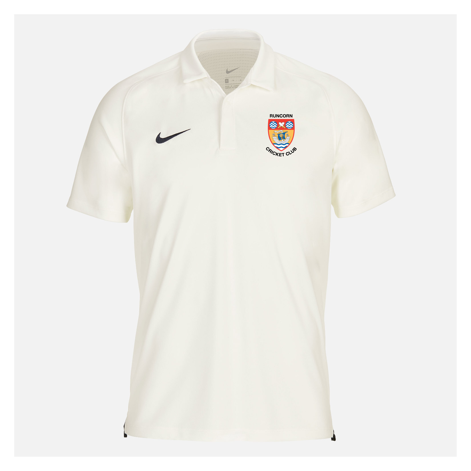 Zelus-Nike Cricket Short Sleeve Game Polo - Sail/Obsidian