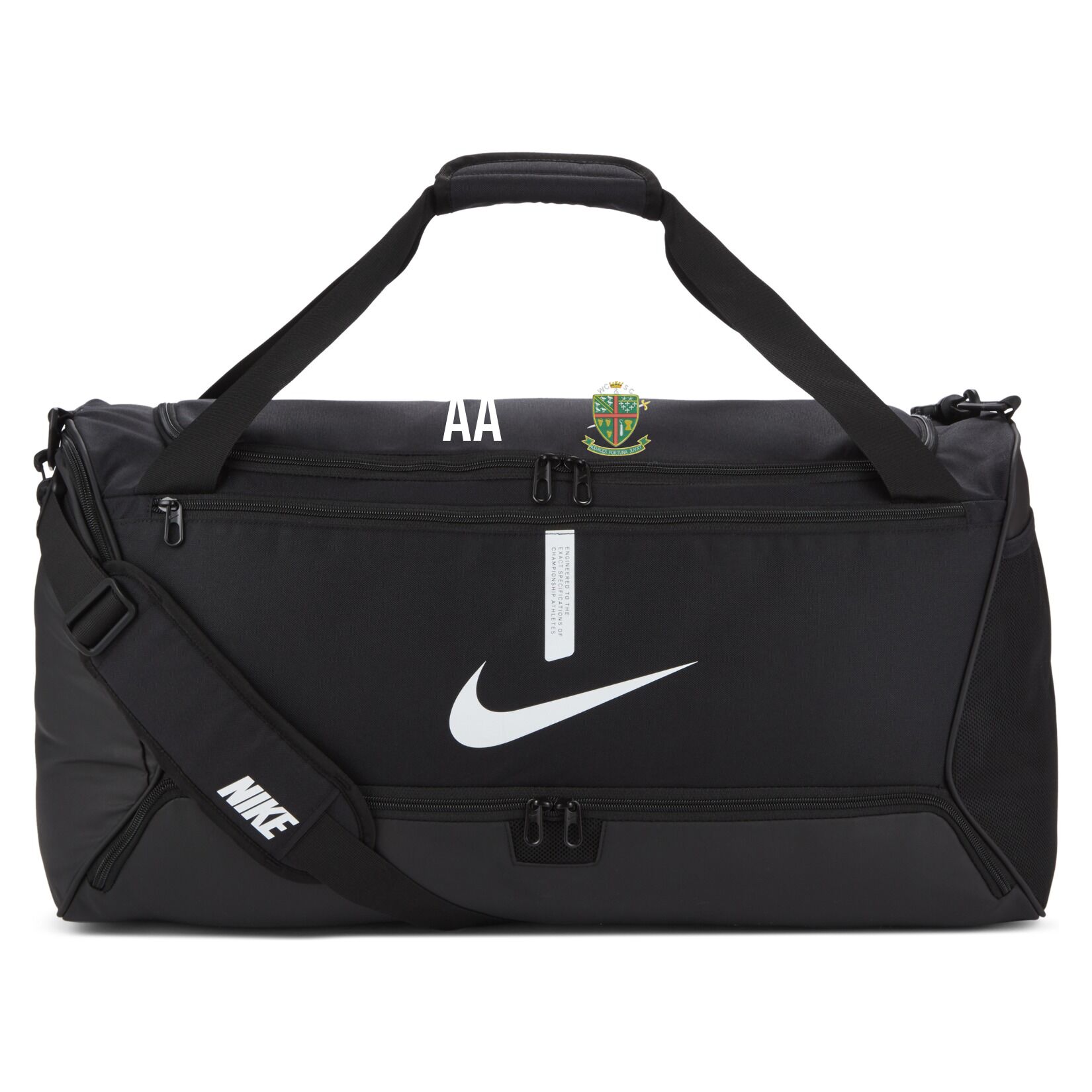 Nike Academy Team Duffel Bag (Medium) - Black/Black/White