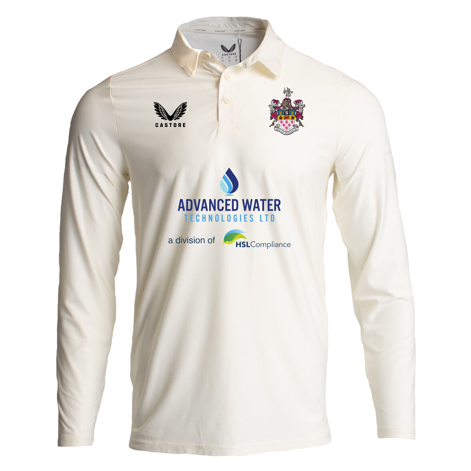 Castore Cricket LS Polo Tech - CREAM