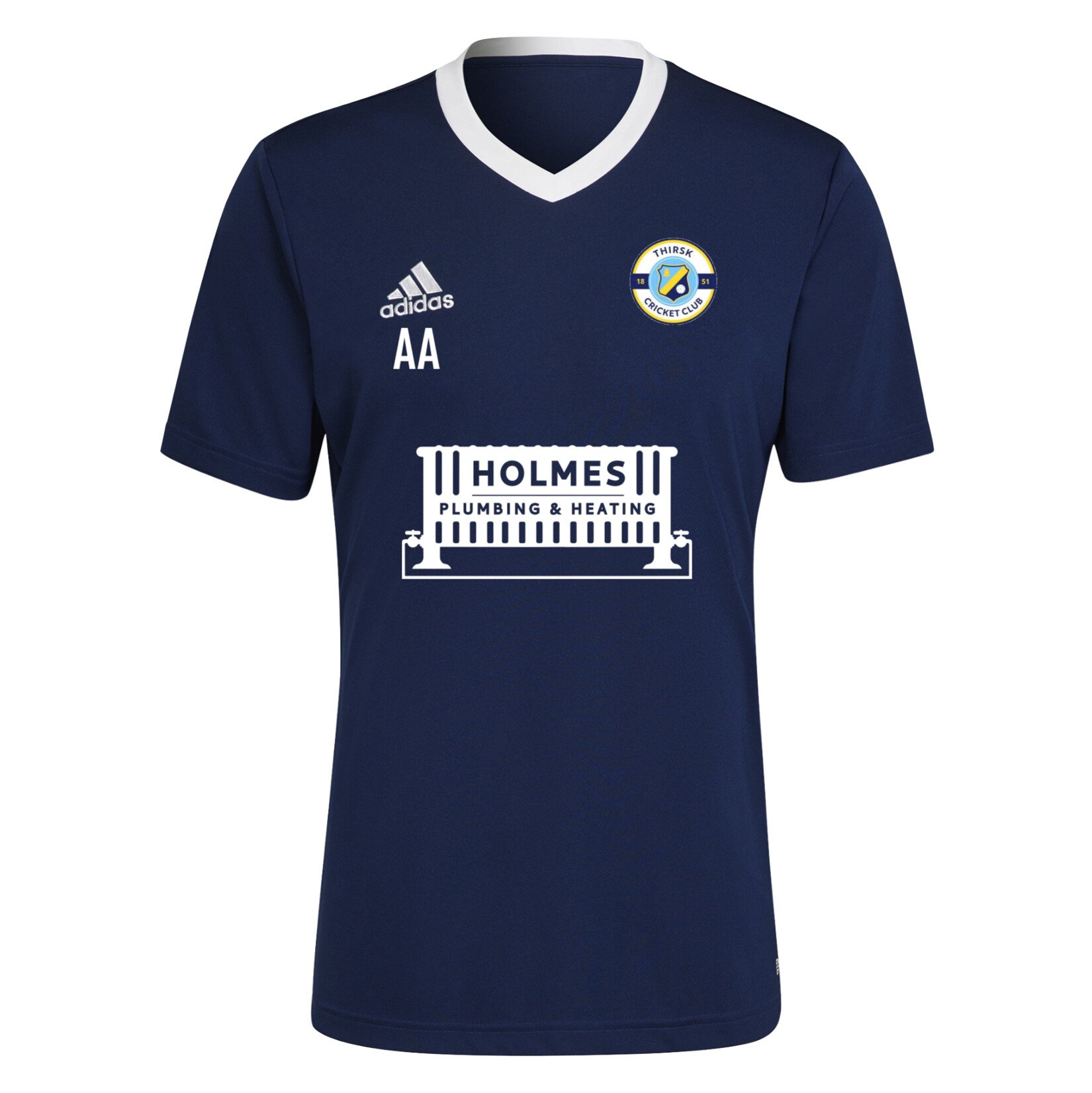 adidas Entrada 22 Short Sleeve Jersey - Team Navy Blue
