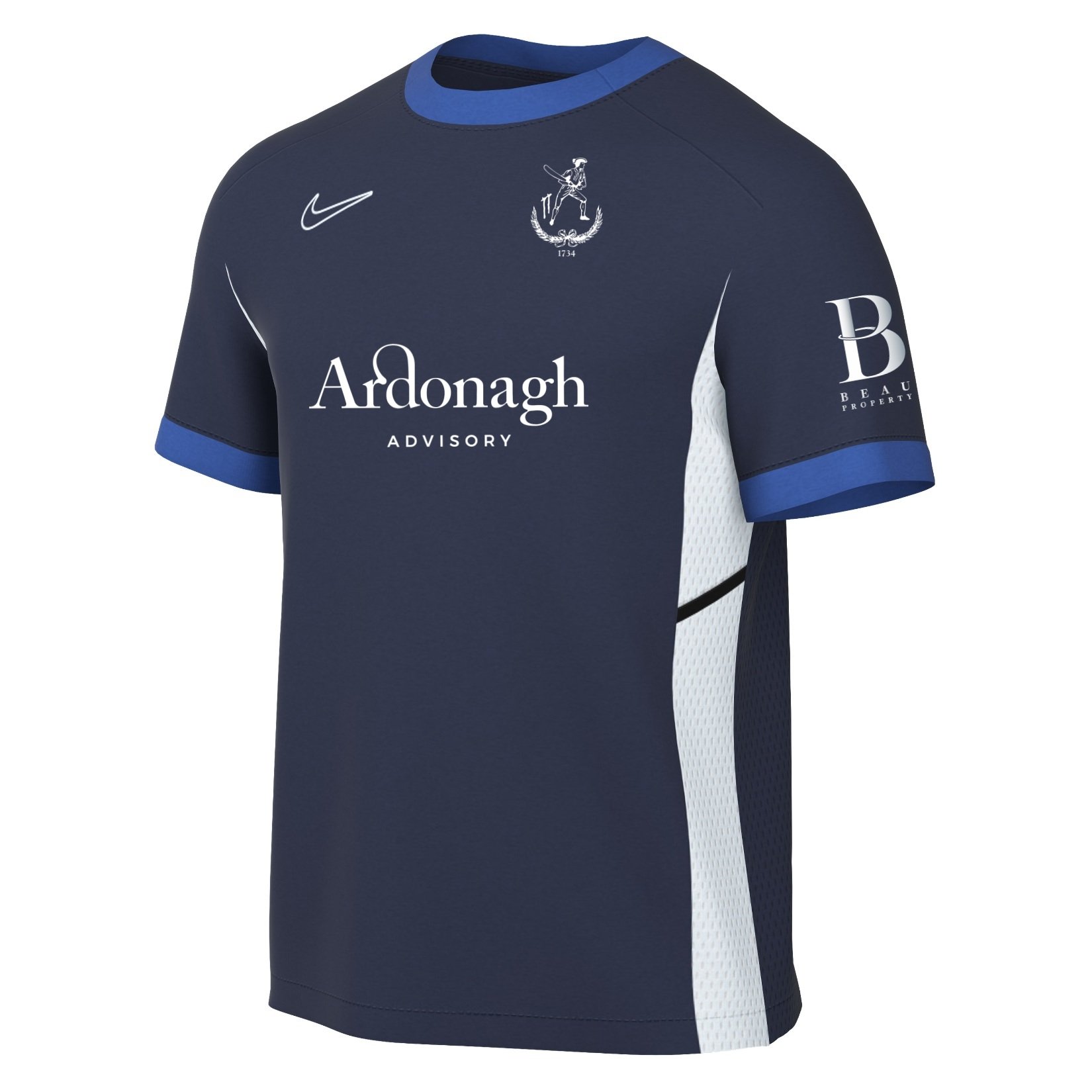 Nike Academy 25 Short-Sleeve Training Top - Obsidian/Royal Blue/White
