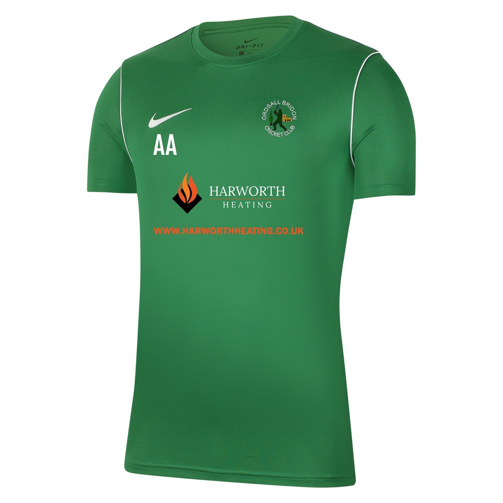 Nike Park 20 Short Sleeve Training Tee - Pine Green/White/White