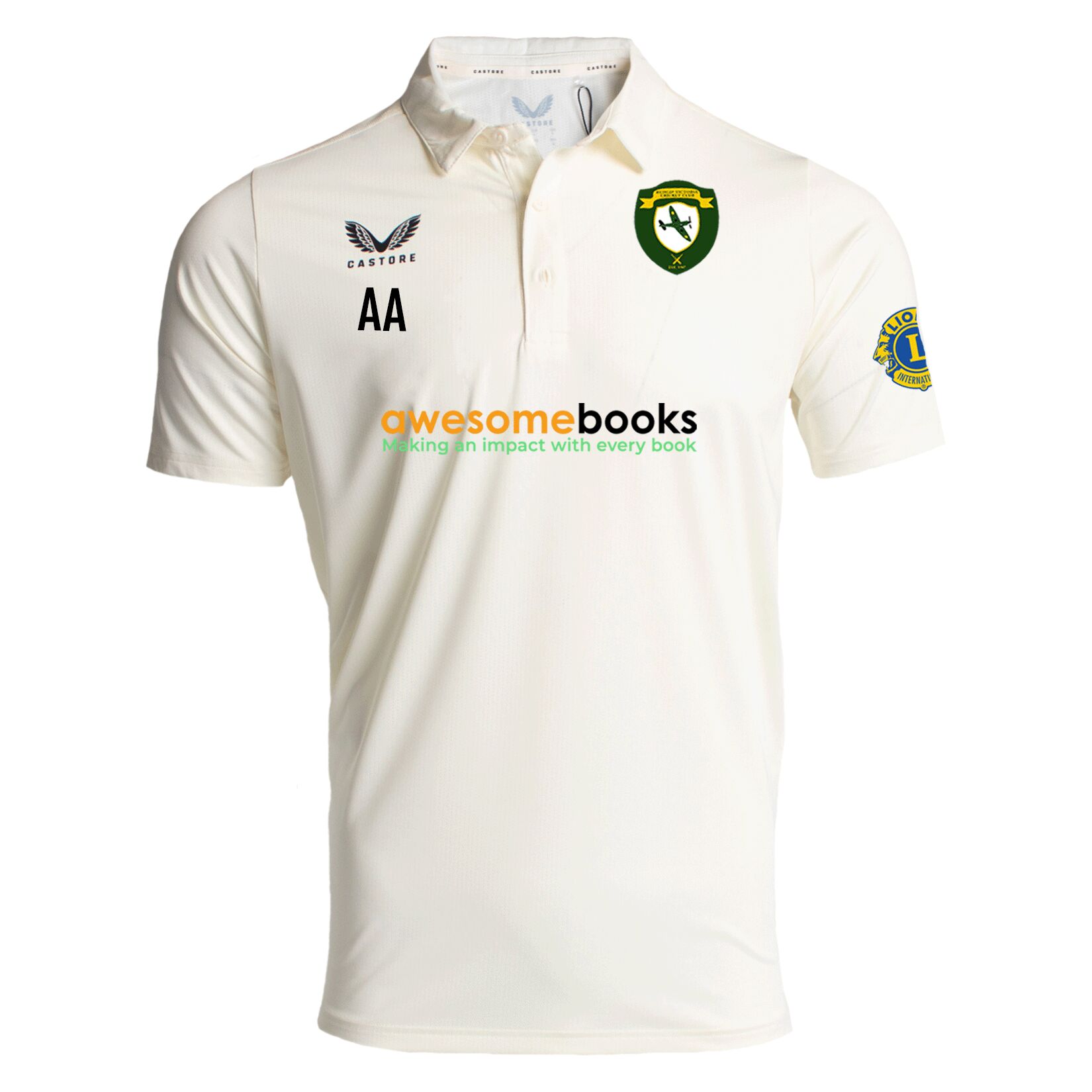 Castore Cricket SS Polo Tech - CREAM/BLACK
