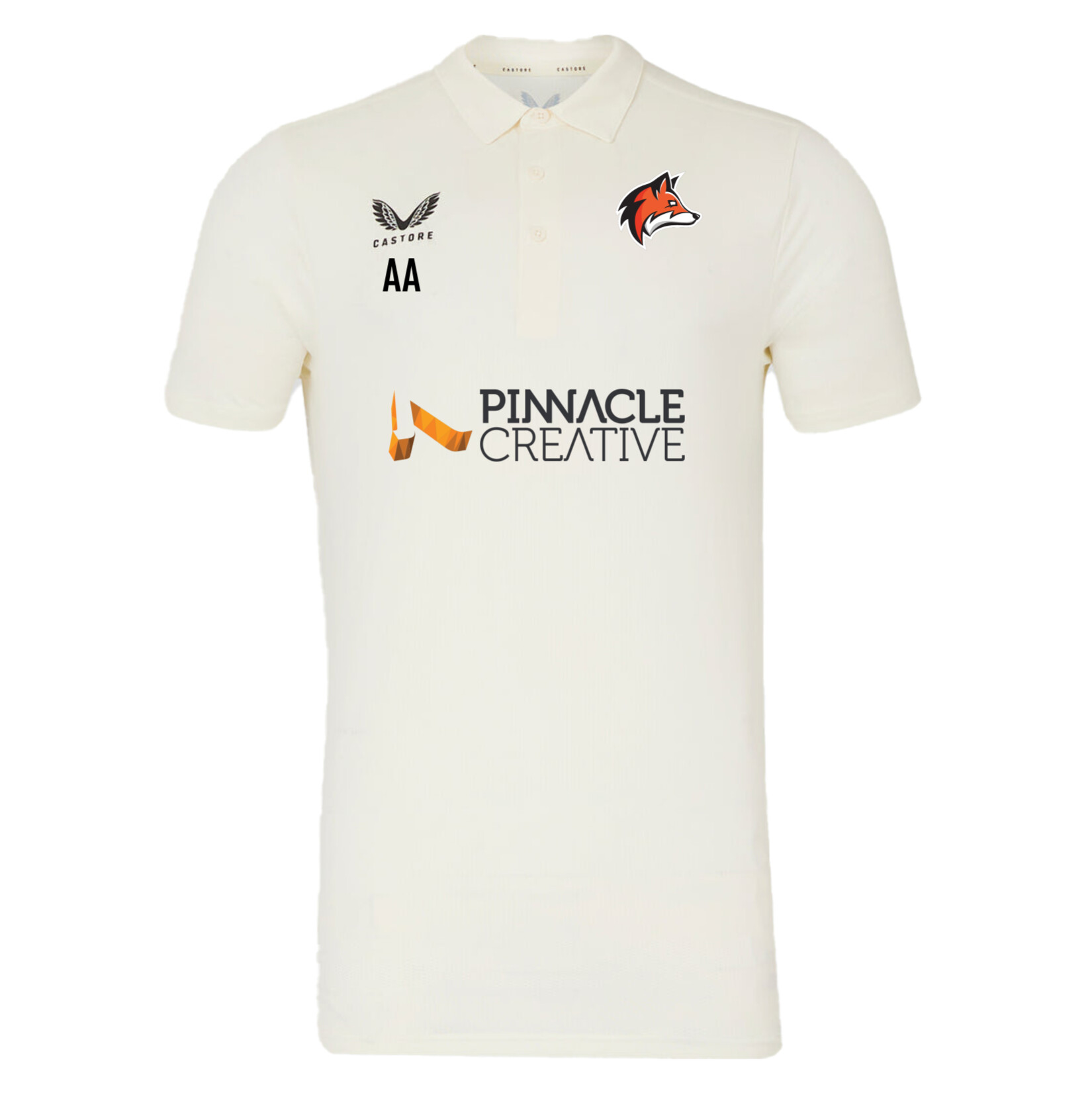 Castore Cricket SS Polo Tech - CREAM/BLACK