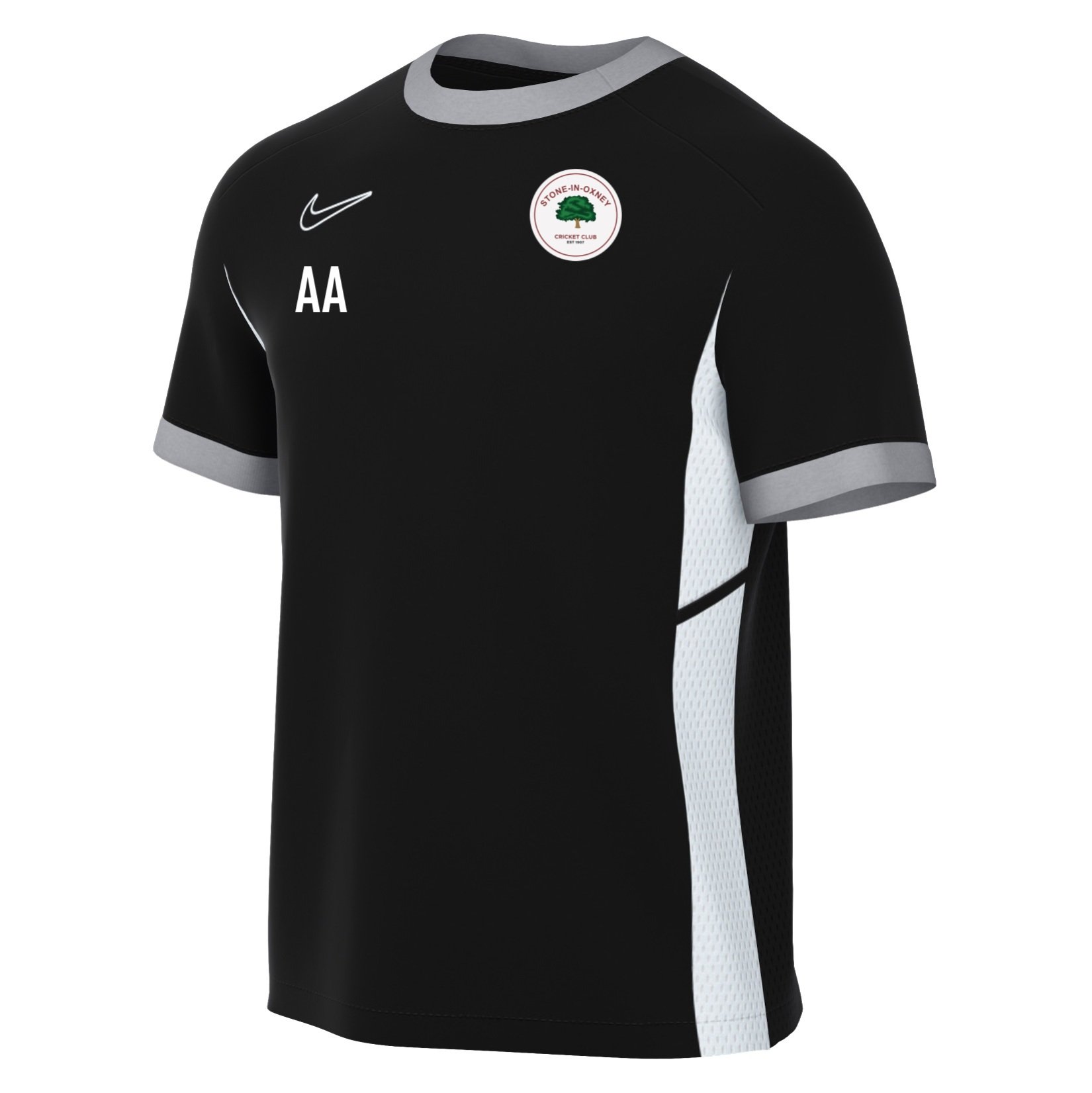 Nike Academy 25 Short-Sleeve Training Top - Black/White/White