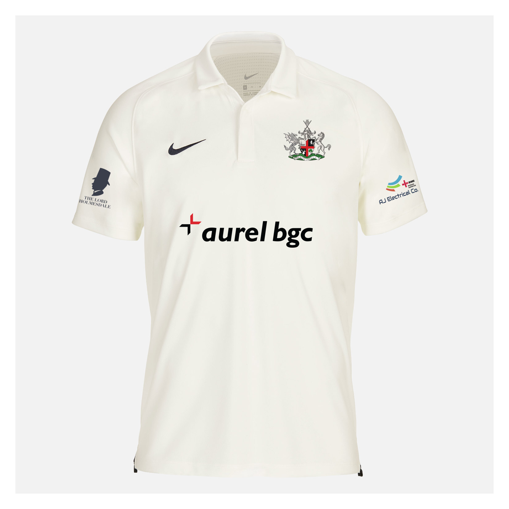 Zelus-Nike Cricket Short Sleeve Game Polo - Sail/Obsidian