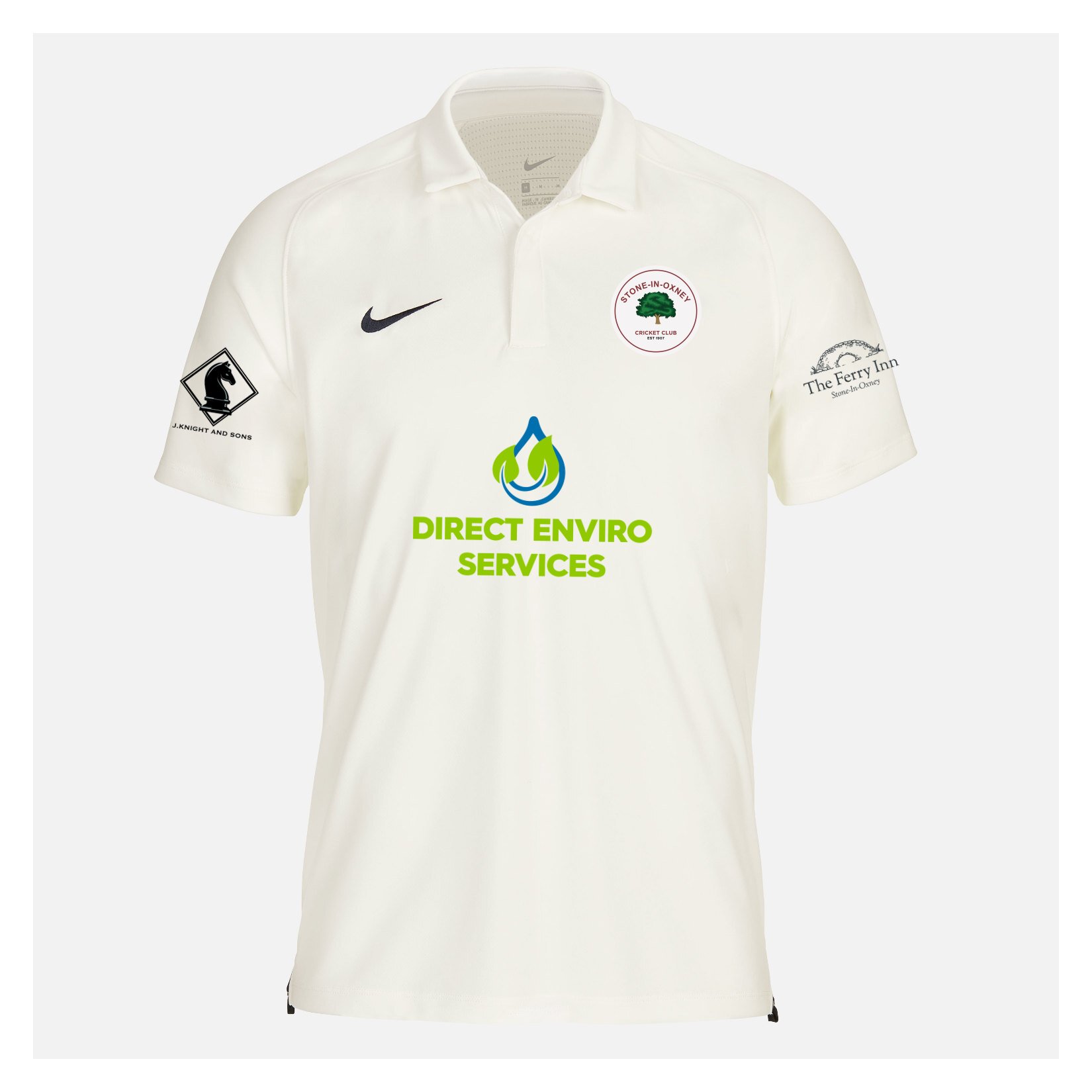 Zelus-Nike Cricket Short Sleeve Game Polo - Sail/Obsidian
