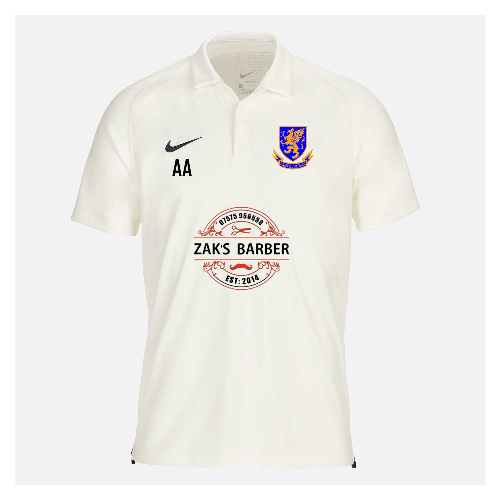 Zelus-Nike Cricket Short Sleeve Game Polo - Sail/Obsidian