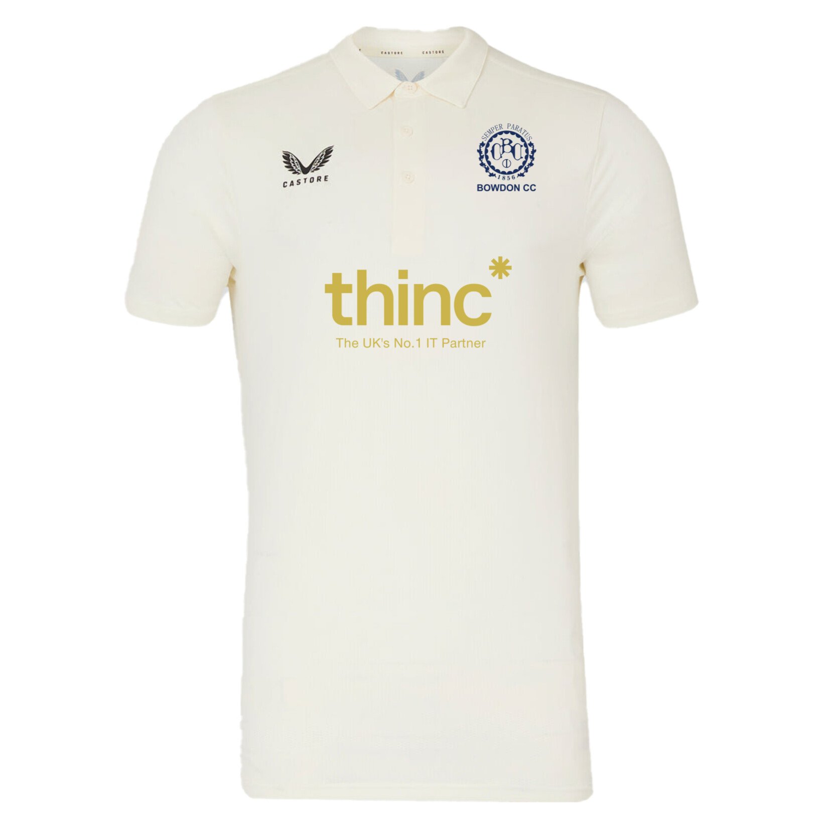 Castore Cricket SS Polo Tech - CREAM/BLACK