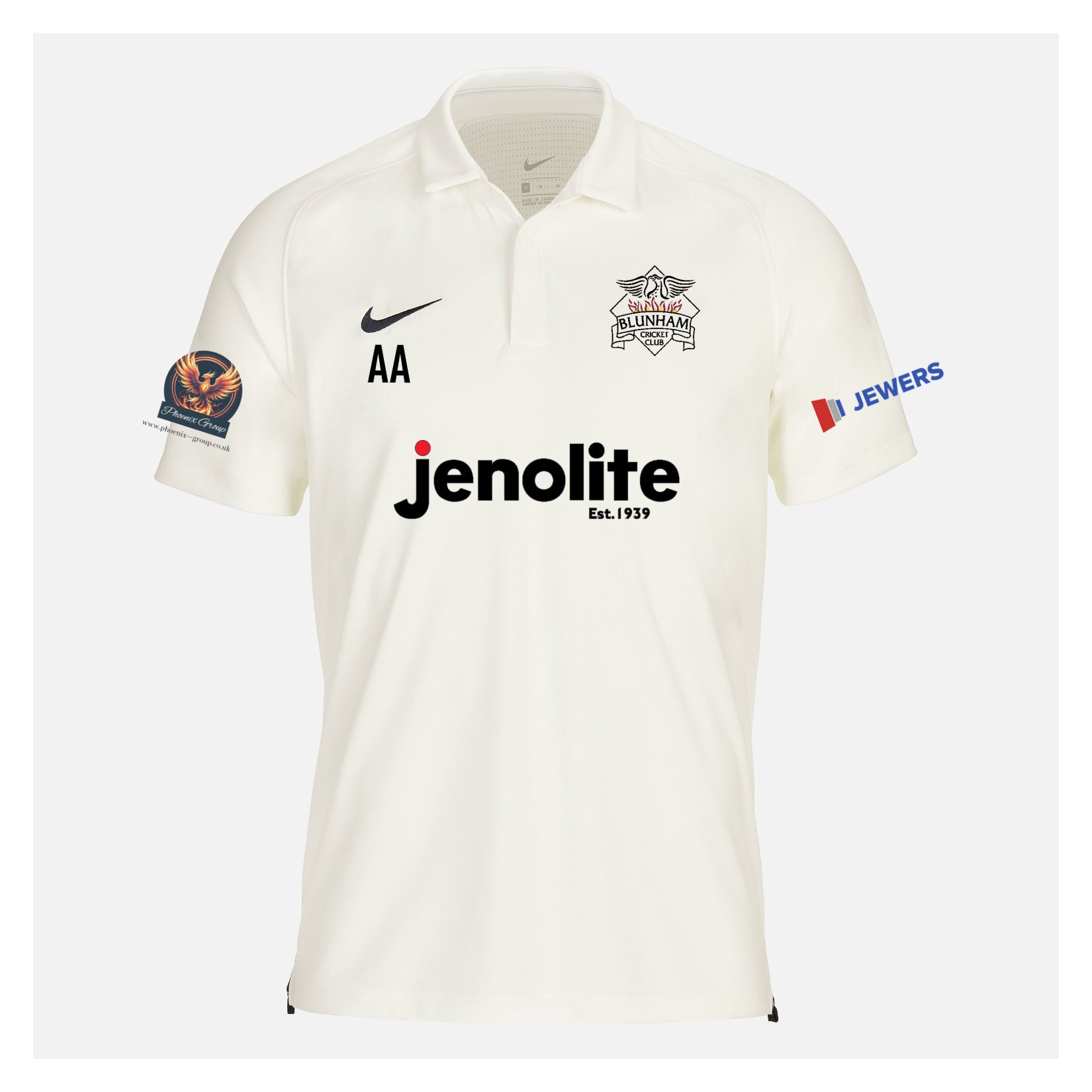 Zelus-Nike Cricket Short Sleeve Game Polo - Sail/Obsidian