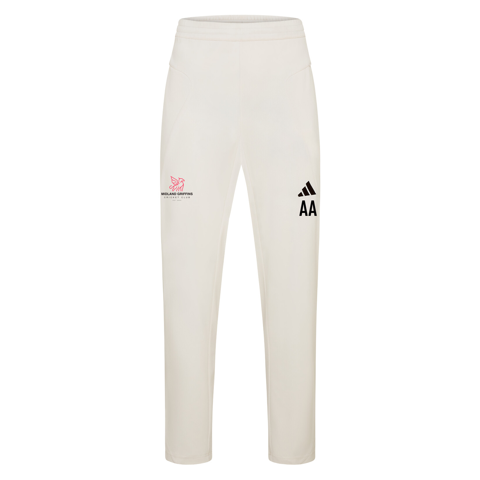 adidas-SS Elite Cricket Pants - Ivory/White