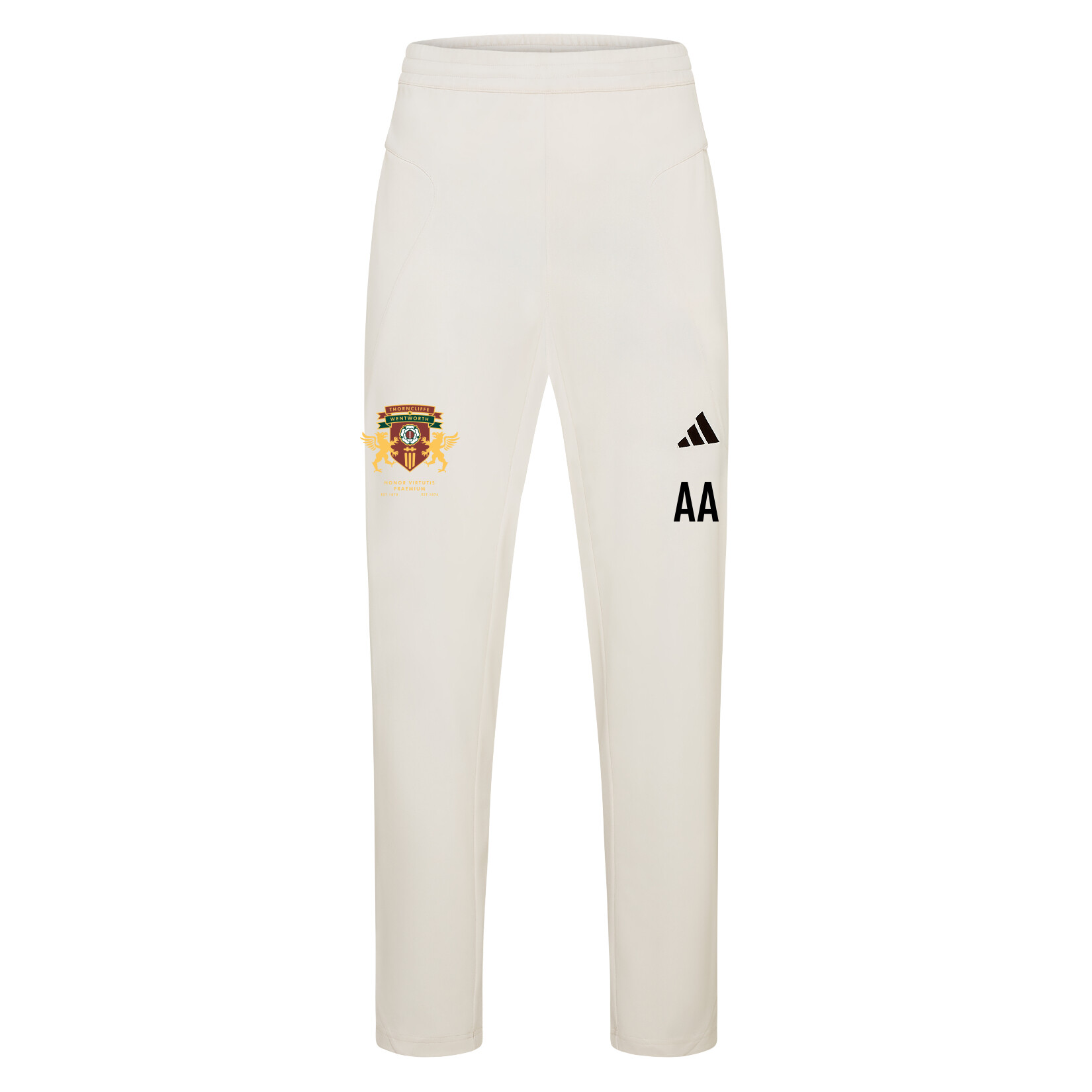 adidas-SS Elite Cricket Pants - Ivory/White