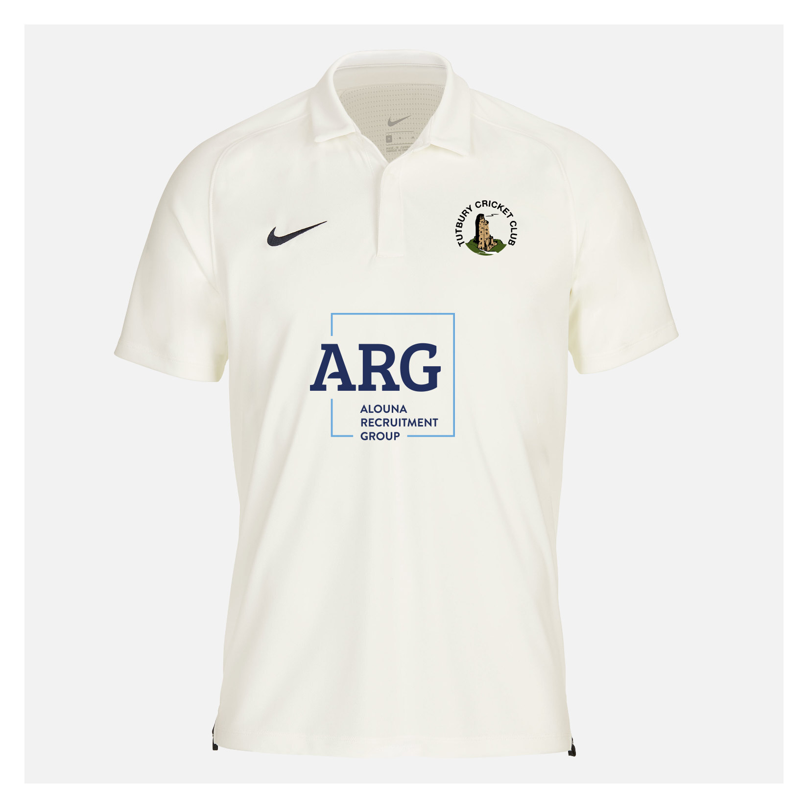 Zelus-Nike Cricket Short Sleeve Game Polo - Sail/Obsidian