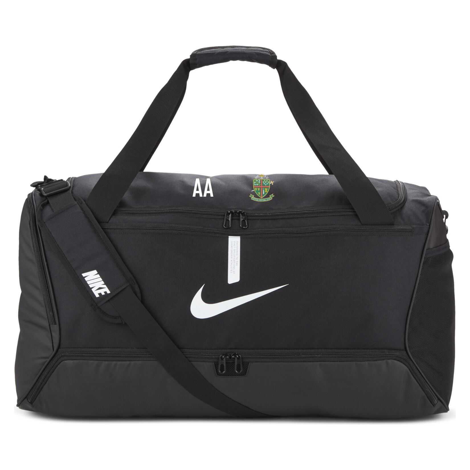 Nike Academy Team Duffel Bag (Large) - Black/Black/White