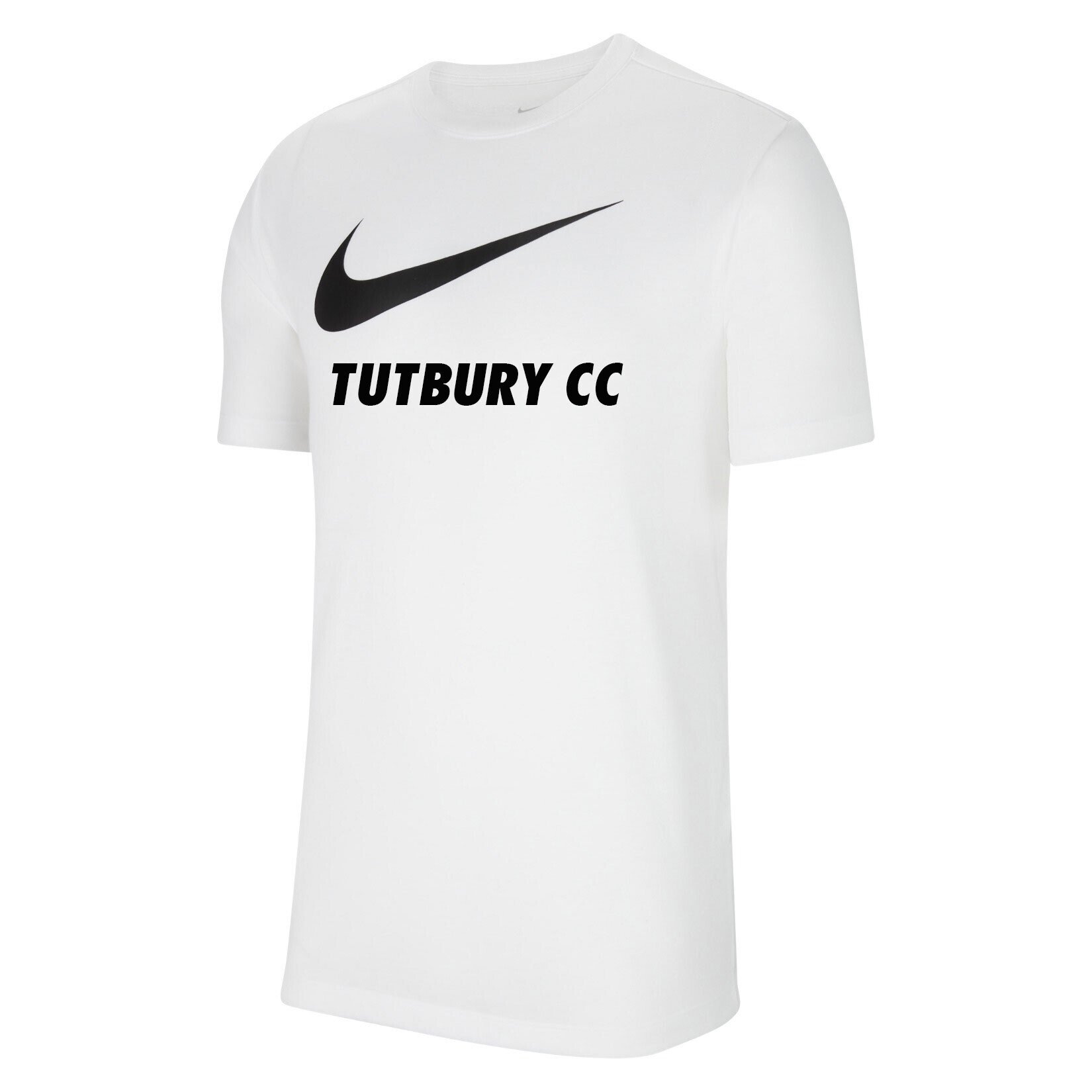 Nike Team Club 20 Swoosh Tee (M) - White/Black
