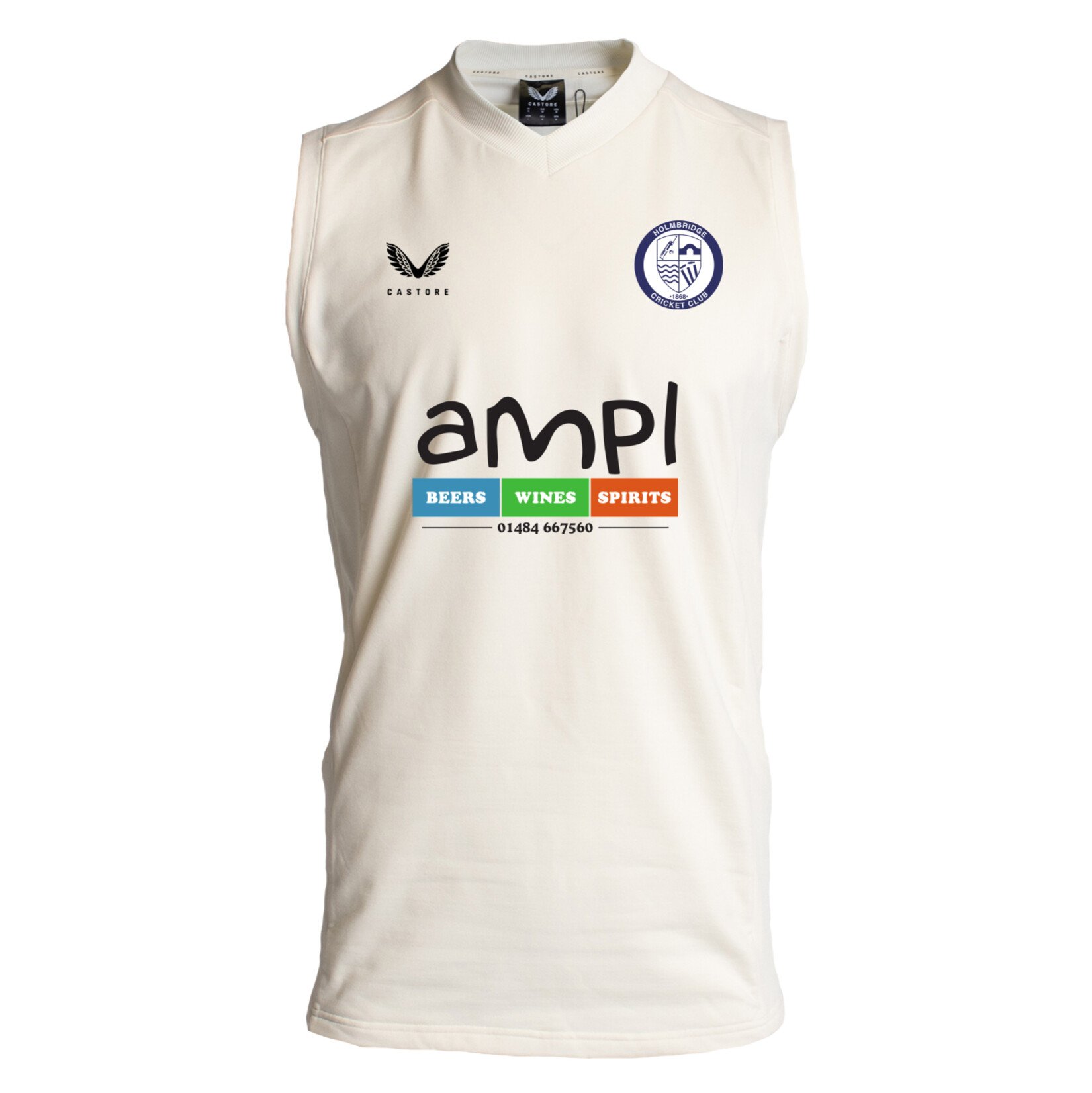 Castore Cricket Vest - Cream/Black