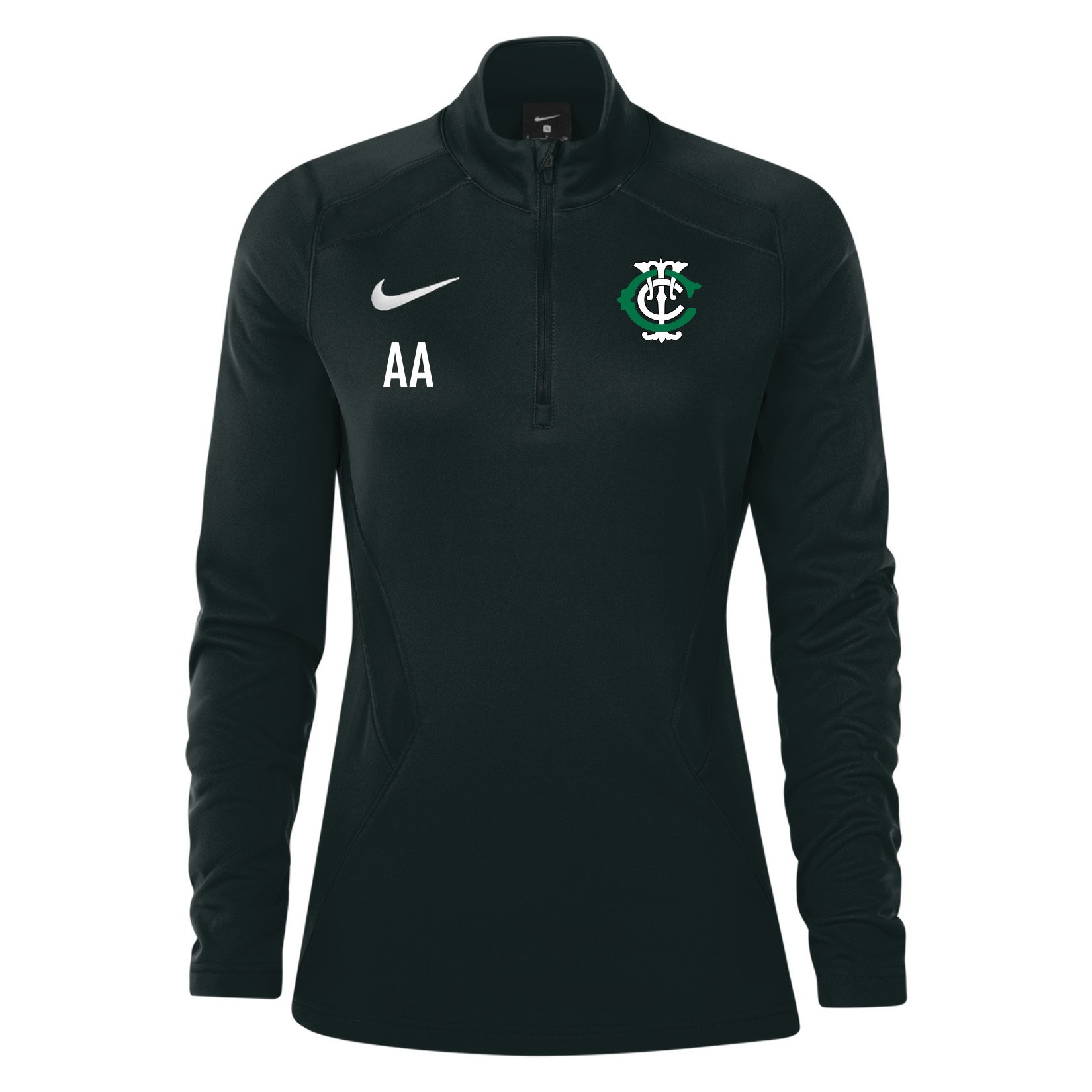 Zelus-Nike 1/4 Zip Midlayer (W) - Black/White