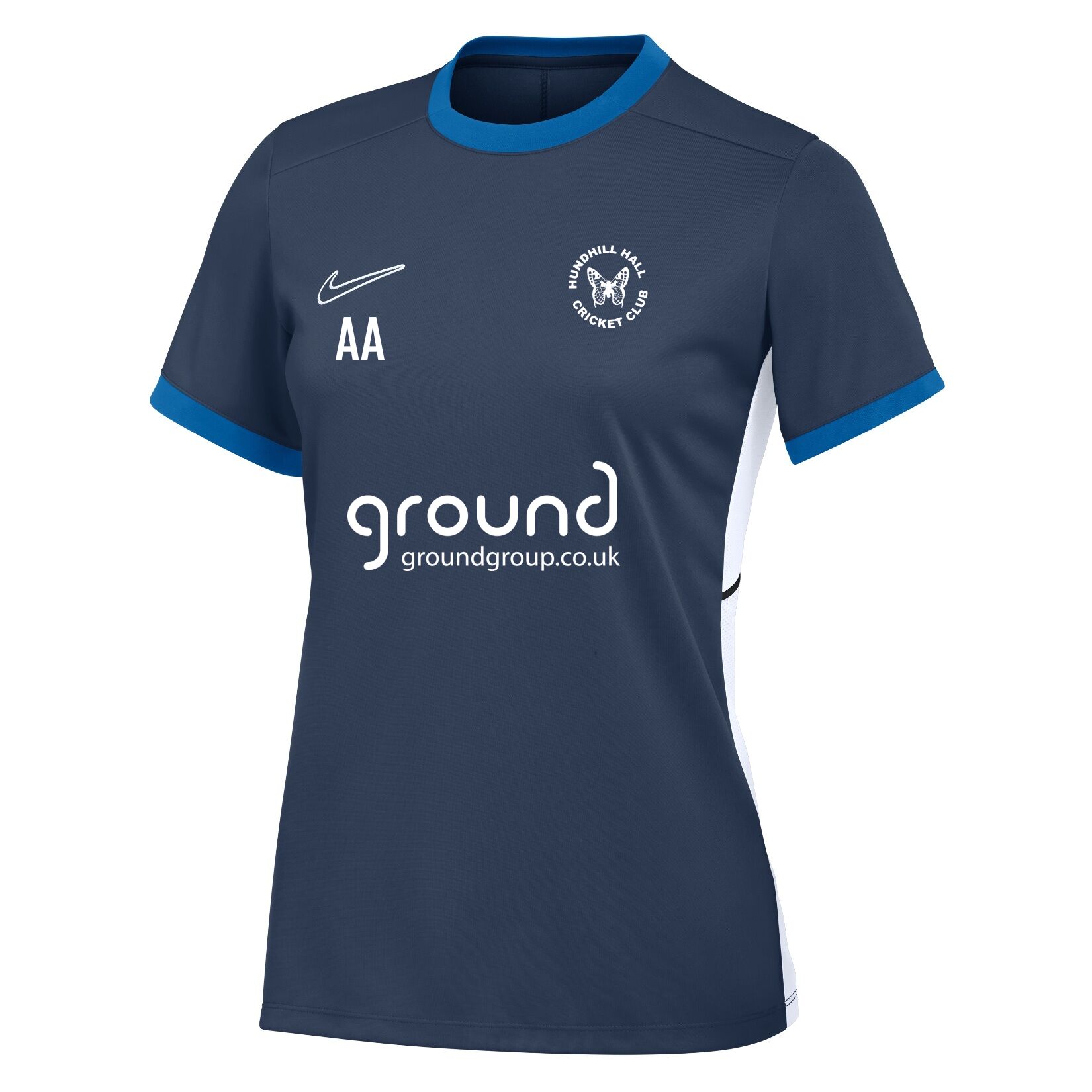 Nike Academy 25 Short-Sleeve Training Top (W) - Obsidian/Royal Blue/White