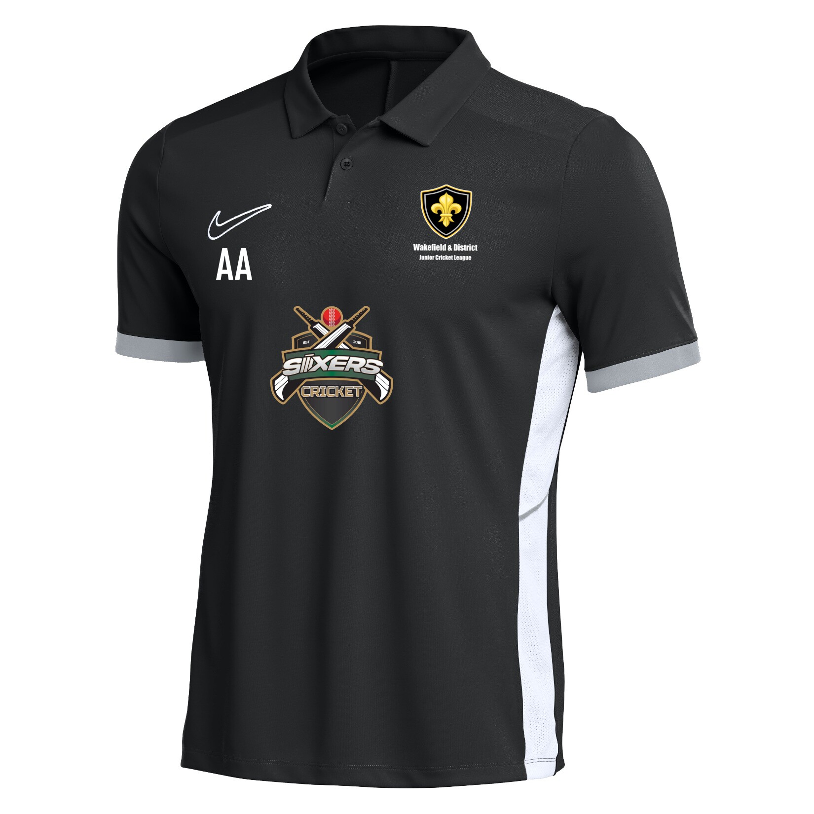 Nike Dri-FIT Academy 25 Polo - Black/White/White