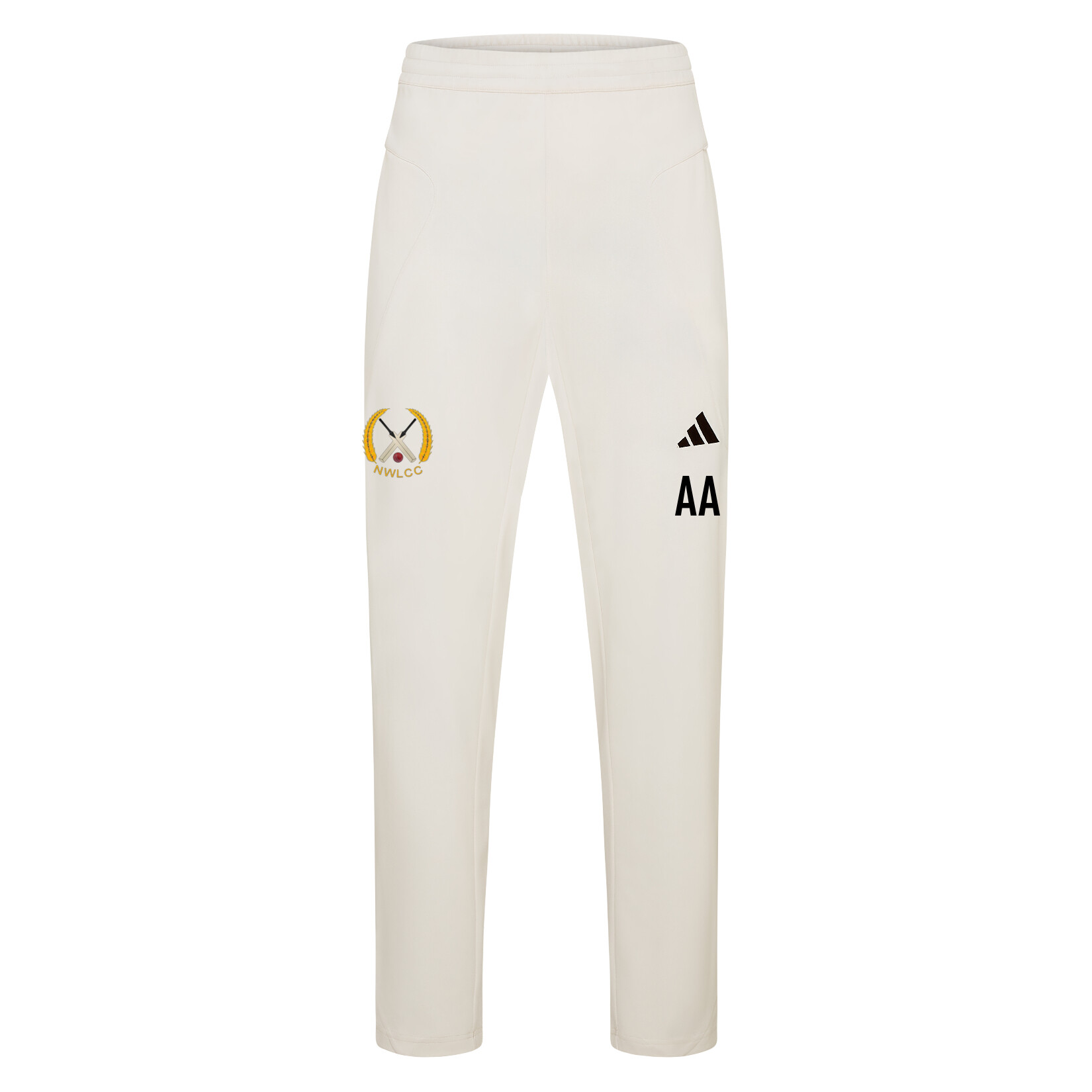 adidas-SS Elite Cricket Pants - Ivory/White