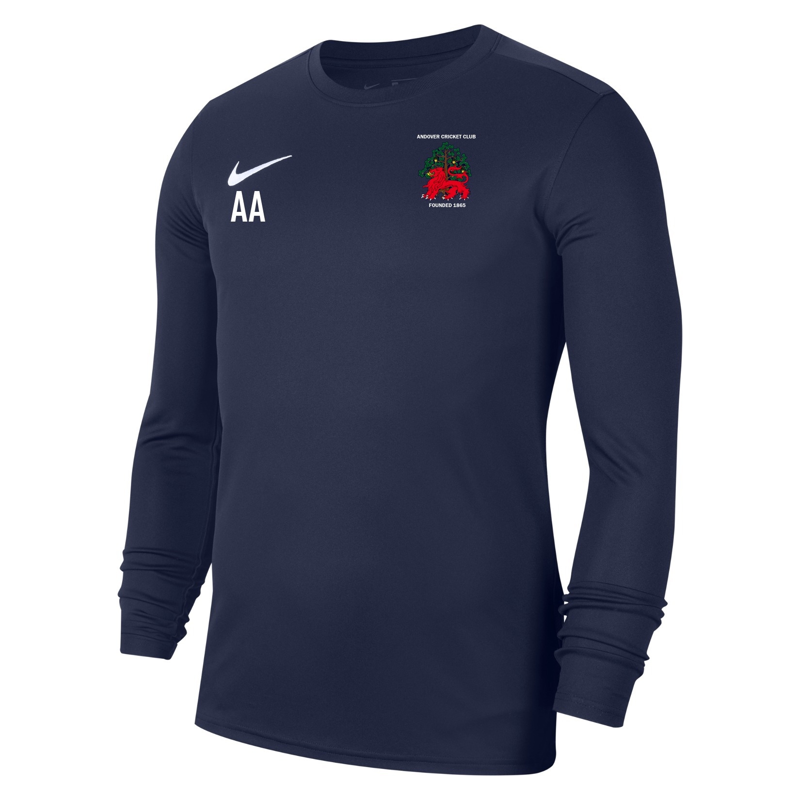 Nike Park VII Dri-FIT Long Sleeve Football Shirt - Midnight Navy/White