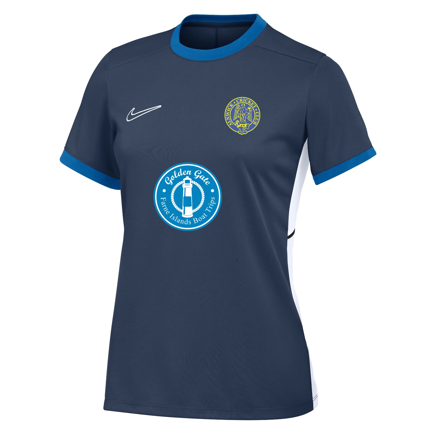 Nike Academy 25 Short-Sleeve Training Top (W) - Obsidian/Royal Blue/White