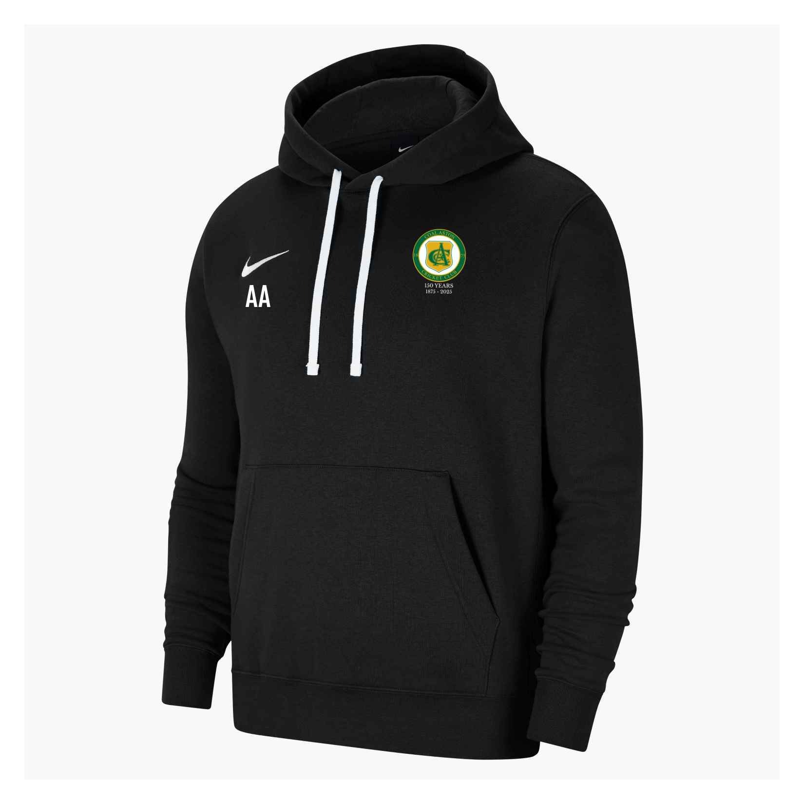Nike Team Club 20 Fleece Hoodie (M) - Black/White/White