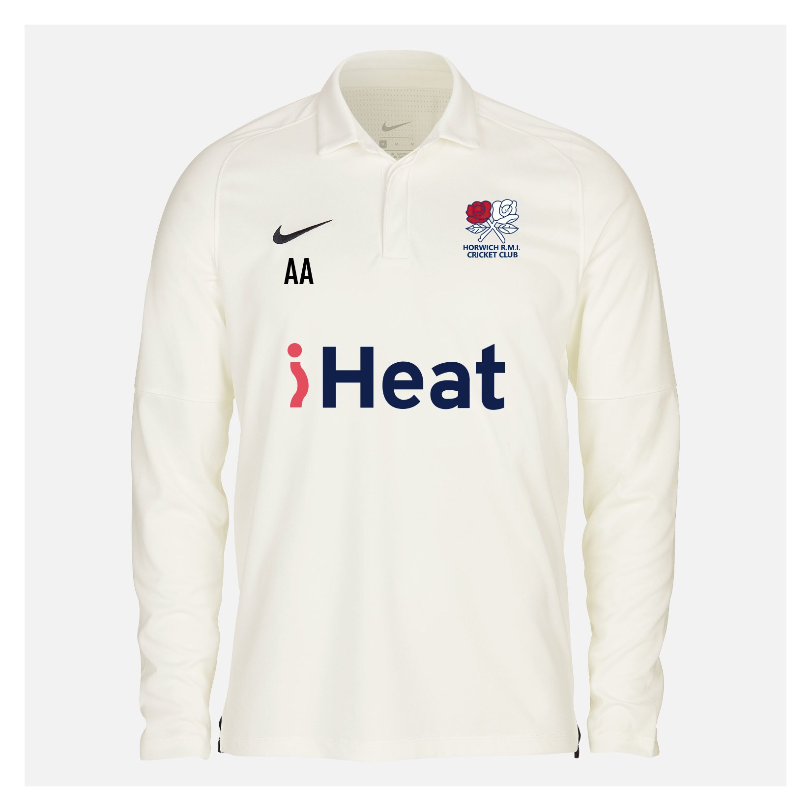 Zelus-Nike Cricket Long Sleeve Game Polo - Sail/Obsidian