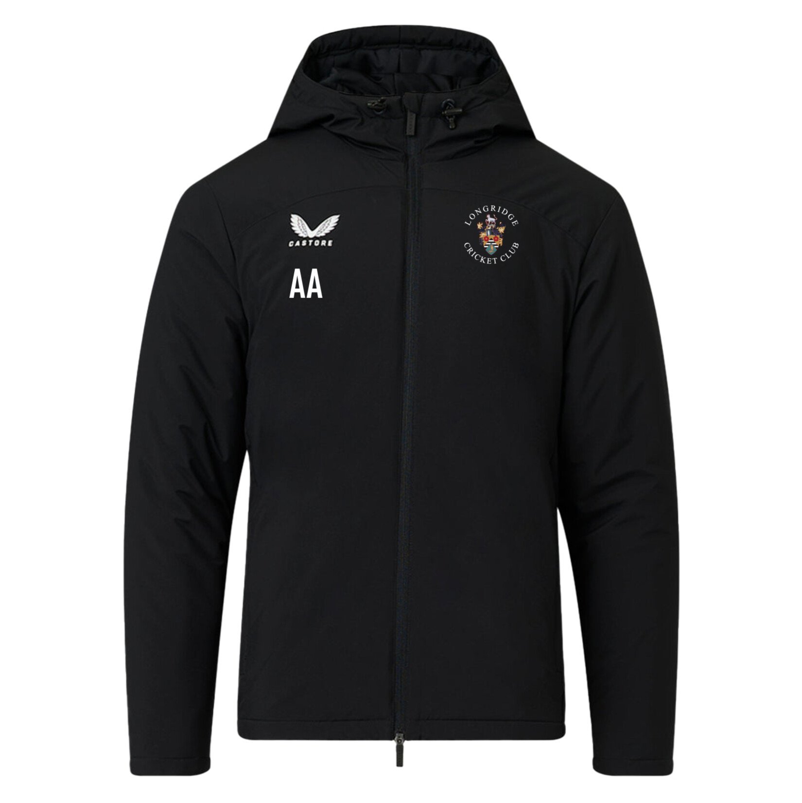 Castore Standard Length Bench Jacket - Black/White