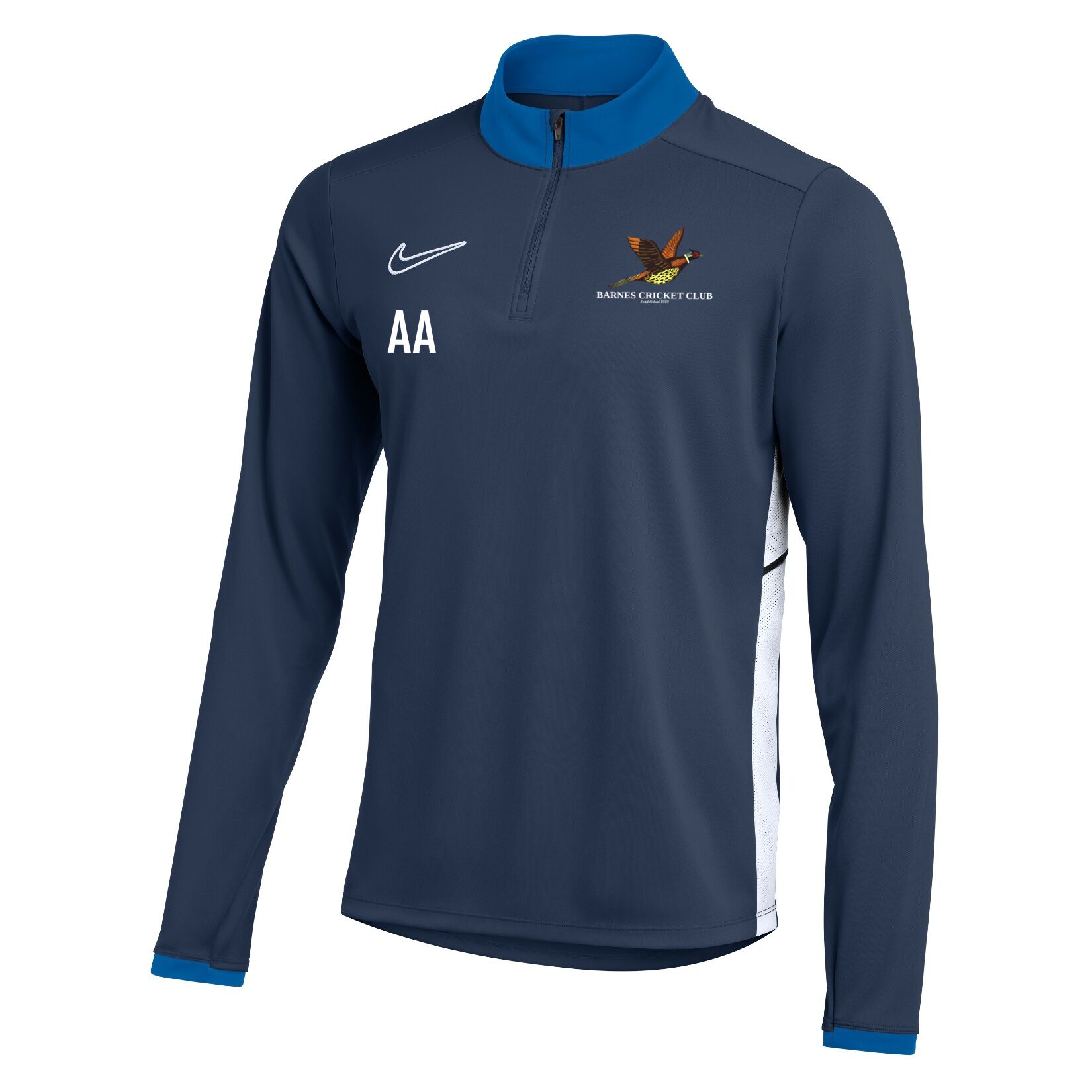 Nike Dri-FIT Academy 25 Drill Top - Obsidian/Royal Blue/White